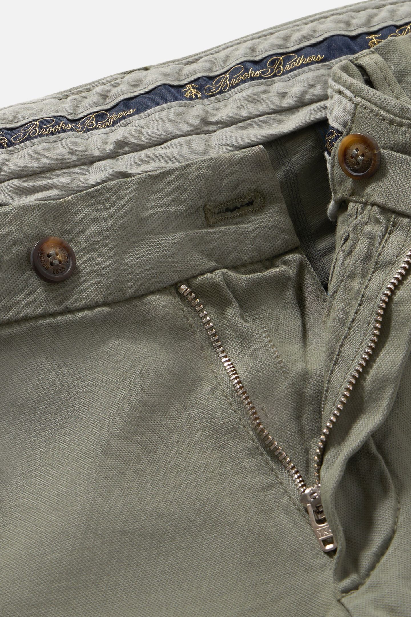 SLIM FIT WOVEN STRETCH COTTON CHINOS MILITARY 6