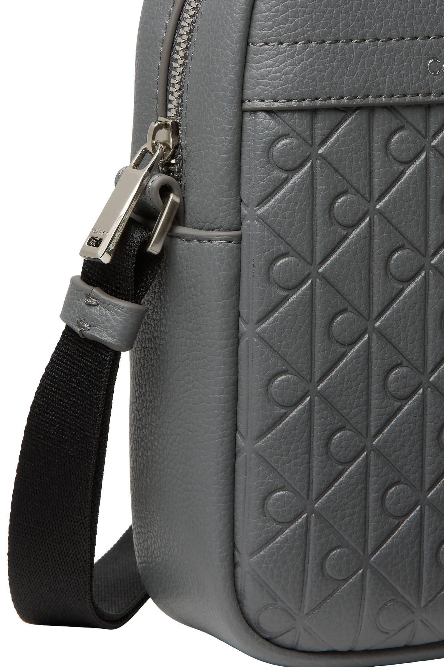 EMBLEM EMBOSS SLING BAG CHARCOAL GRAY 4