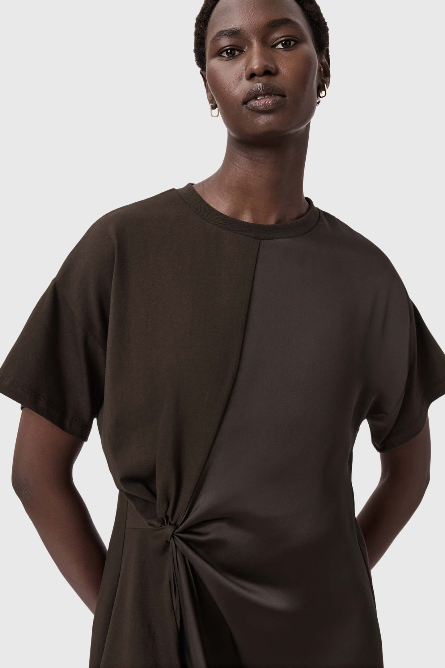 LANA LACE DRESS BOTTLE BROWN 4