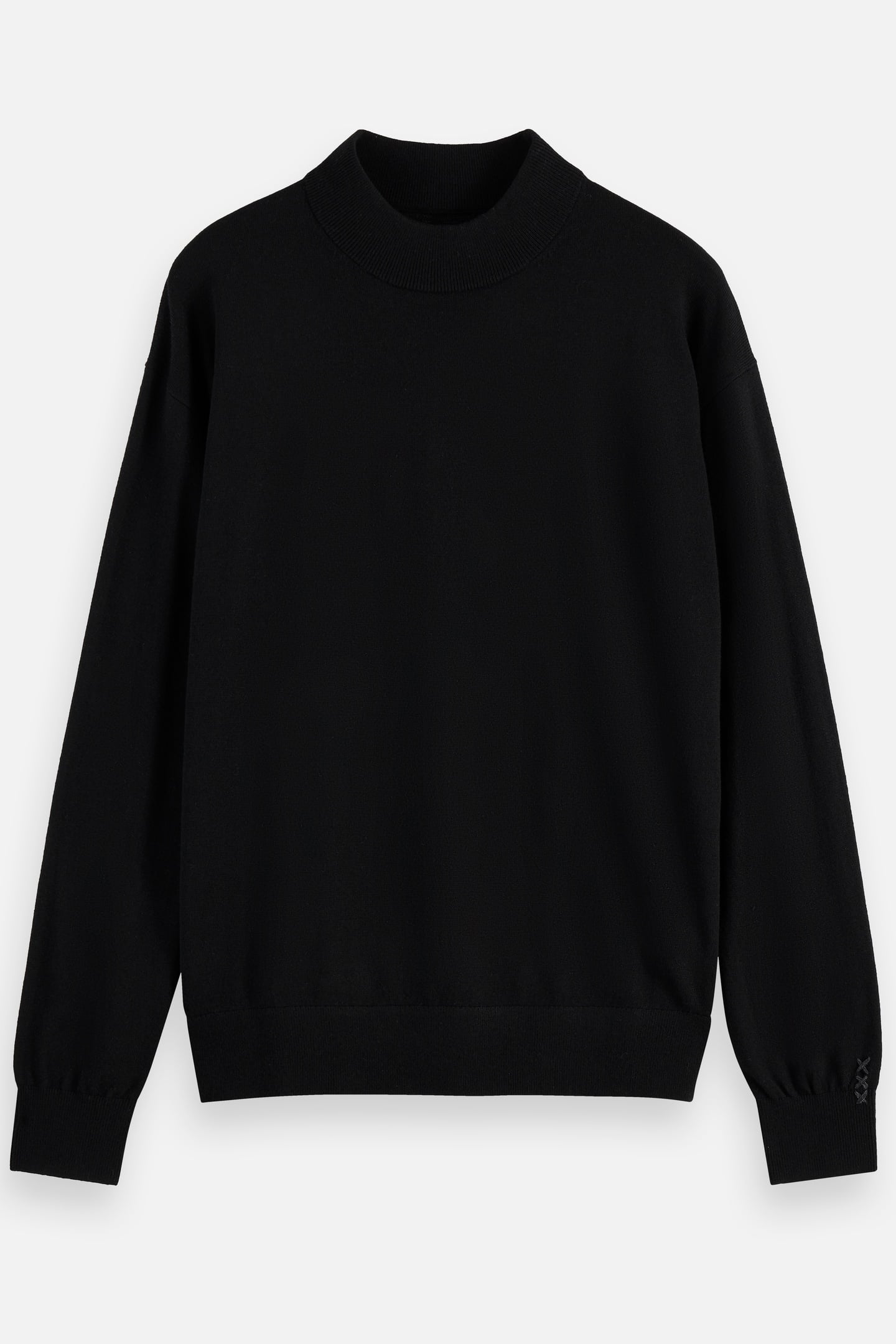 CORE - DROPPED SHOULDER MOCK NECK PULLOVER BLACK 5