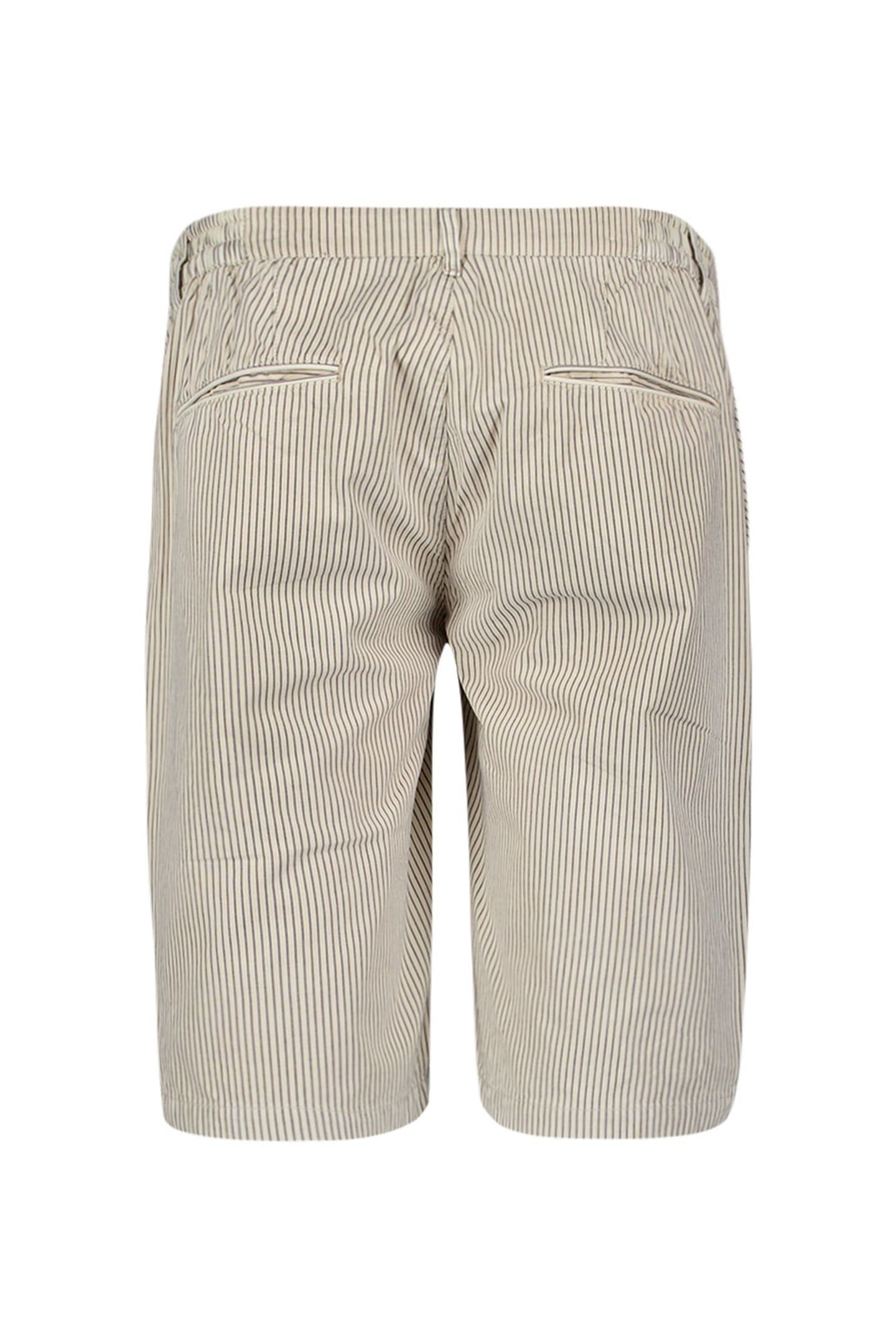 SHORT CHINO GARMENT DYED ALLOVER PRINTED STRIPES CEMENT 2