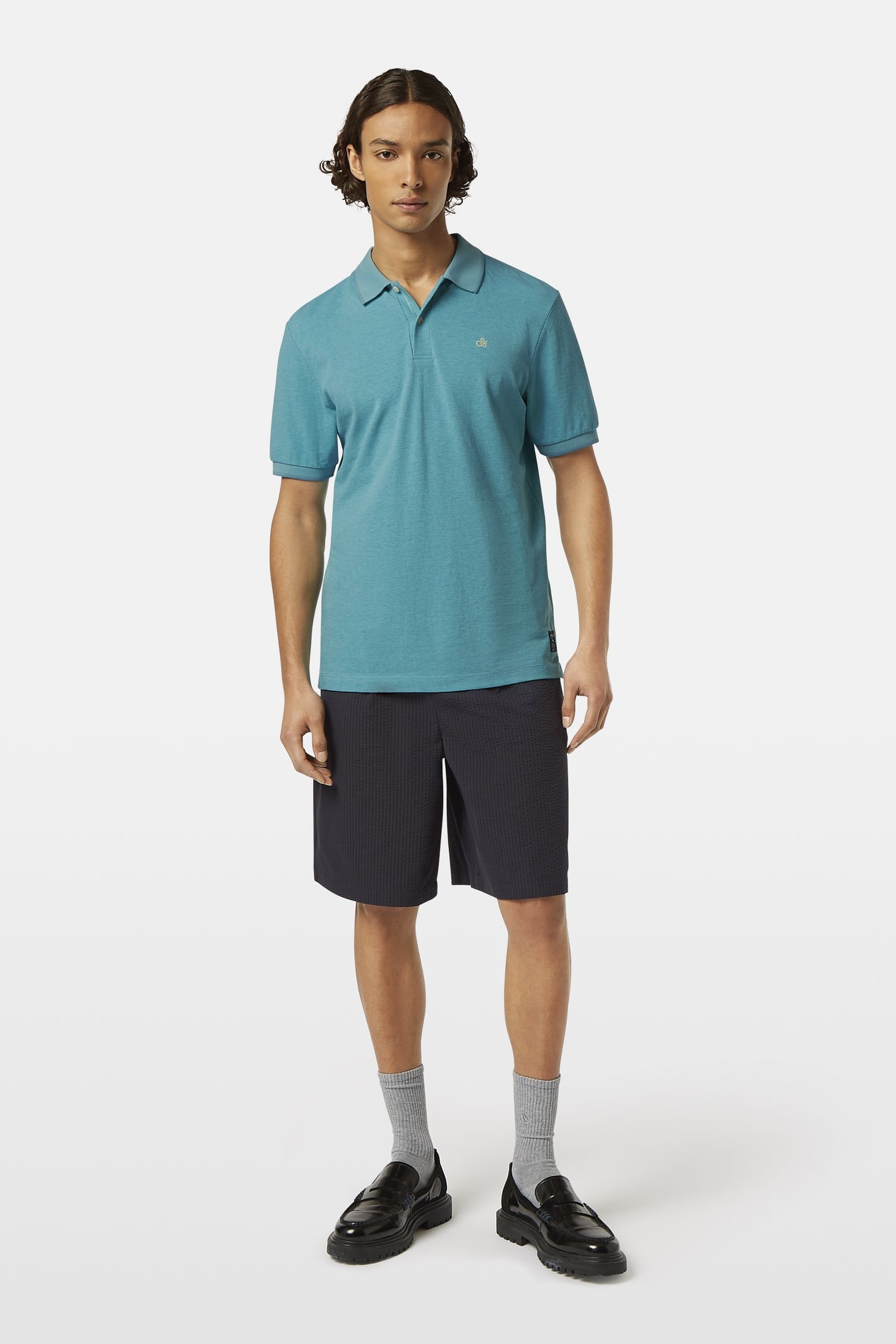 MELANGE REGULAR FIT POLO SEA BLUE MELANGE 2