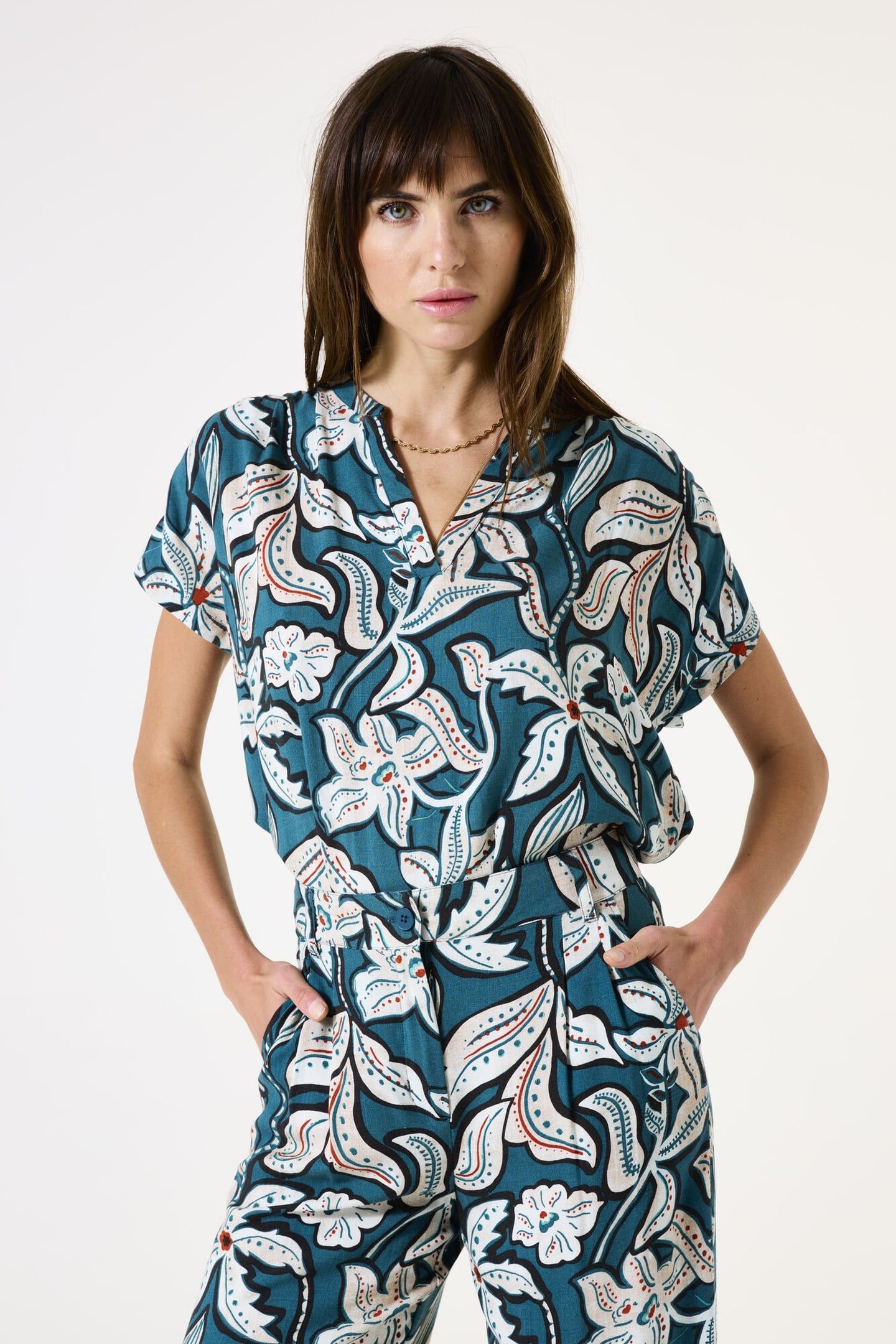 LADIES SHIRT SS BLUE LAGOON 1