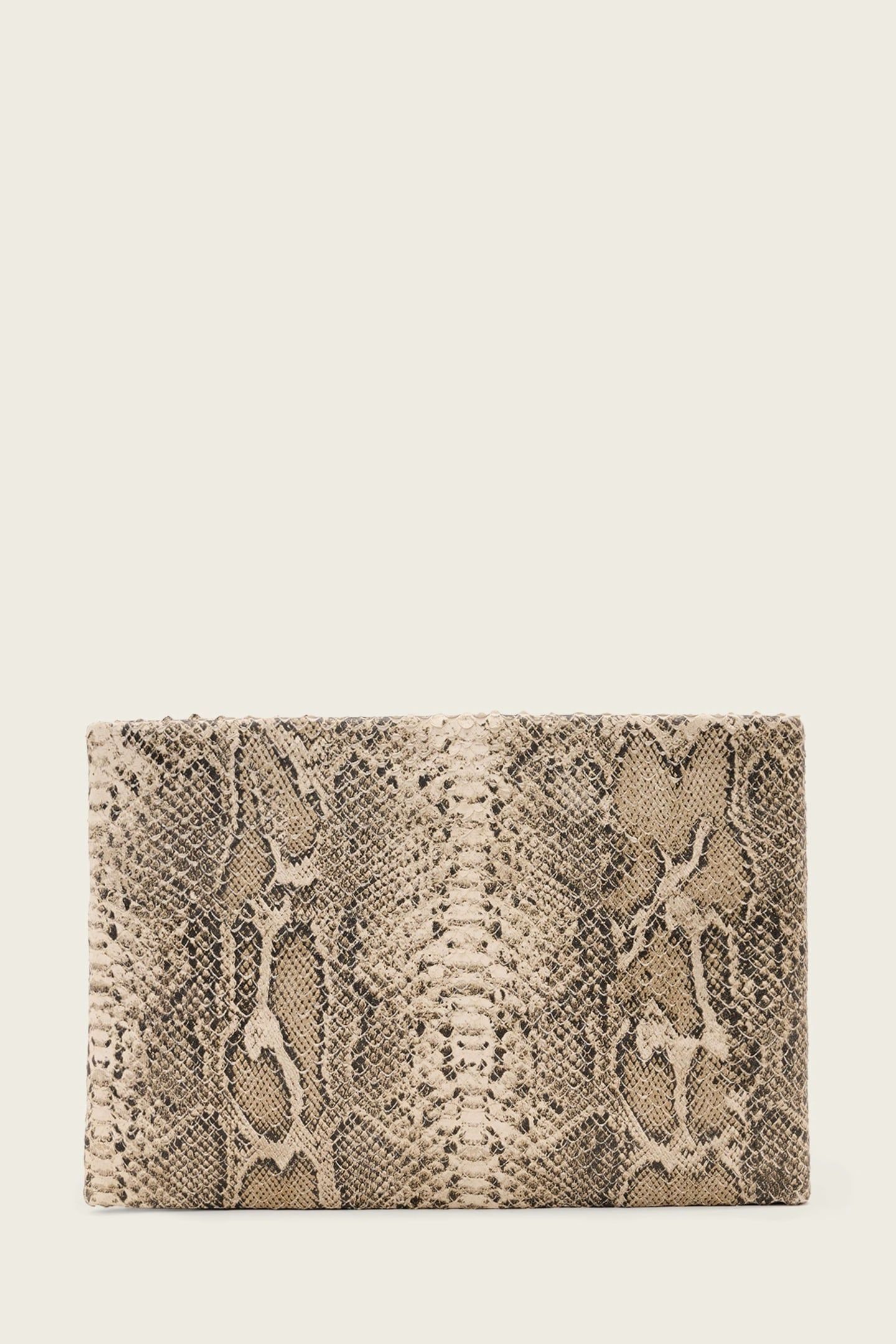 BETTINA SNAKE CLUTCH DESERT WHITE 2
