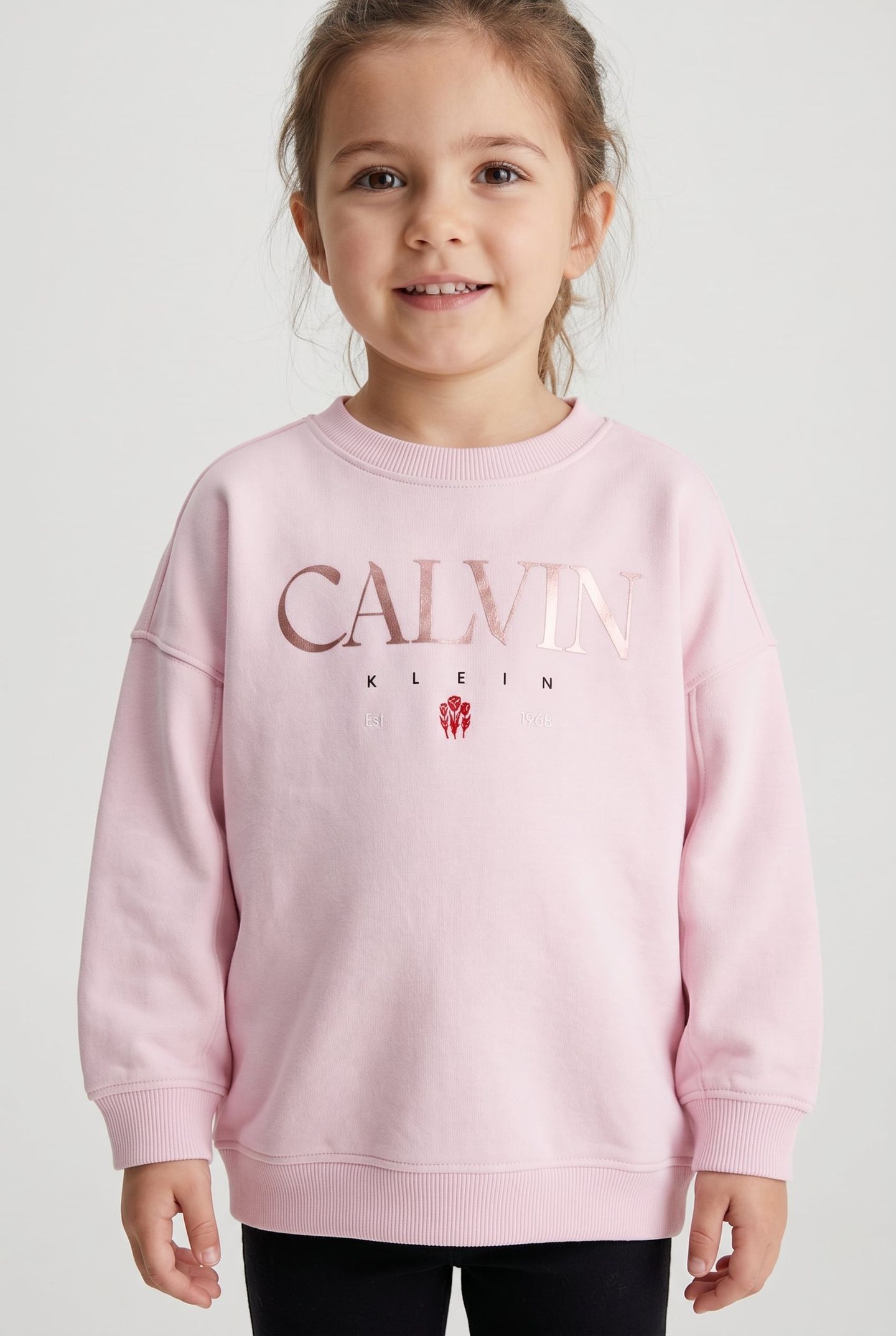GIRLS MULTI COLOR SWEATER PEARLY PINK 3