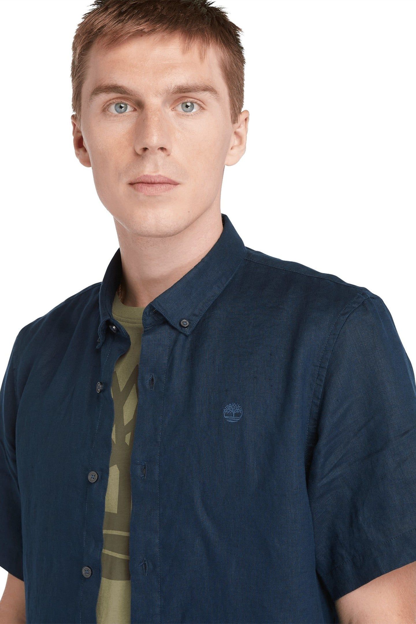 MILL BROOK LINEN SHORT SLEEVE SHIRT DARK SAPPHIRE 3