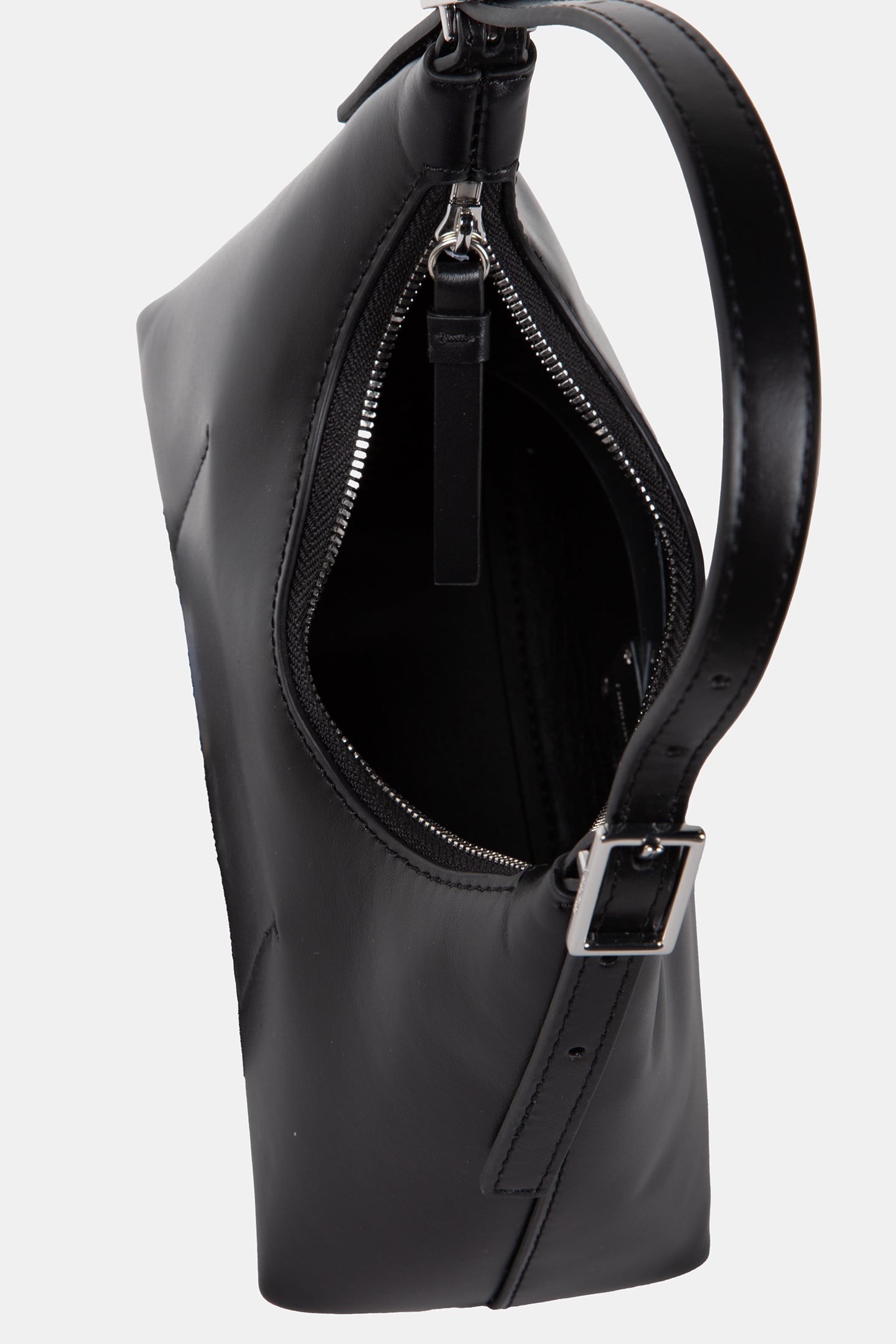 EMBLEM LEATHER MINI SHOULDER BAG BLACK 5