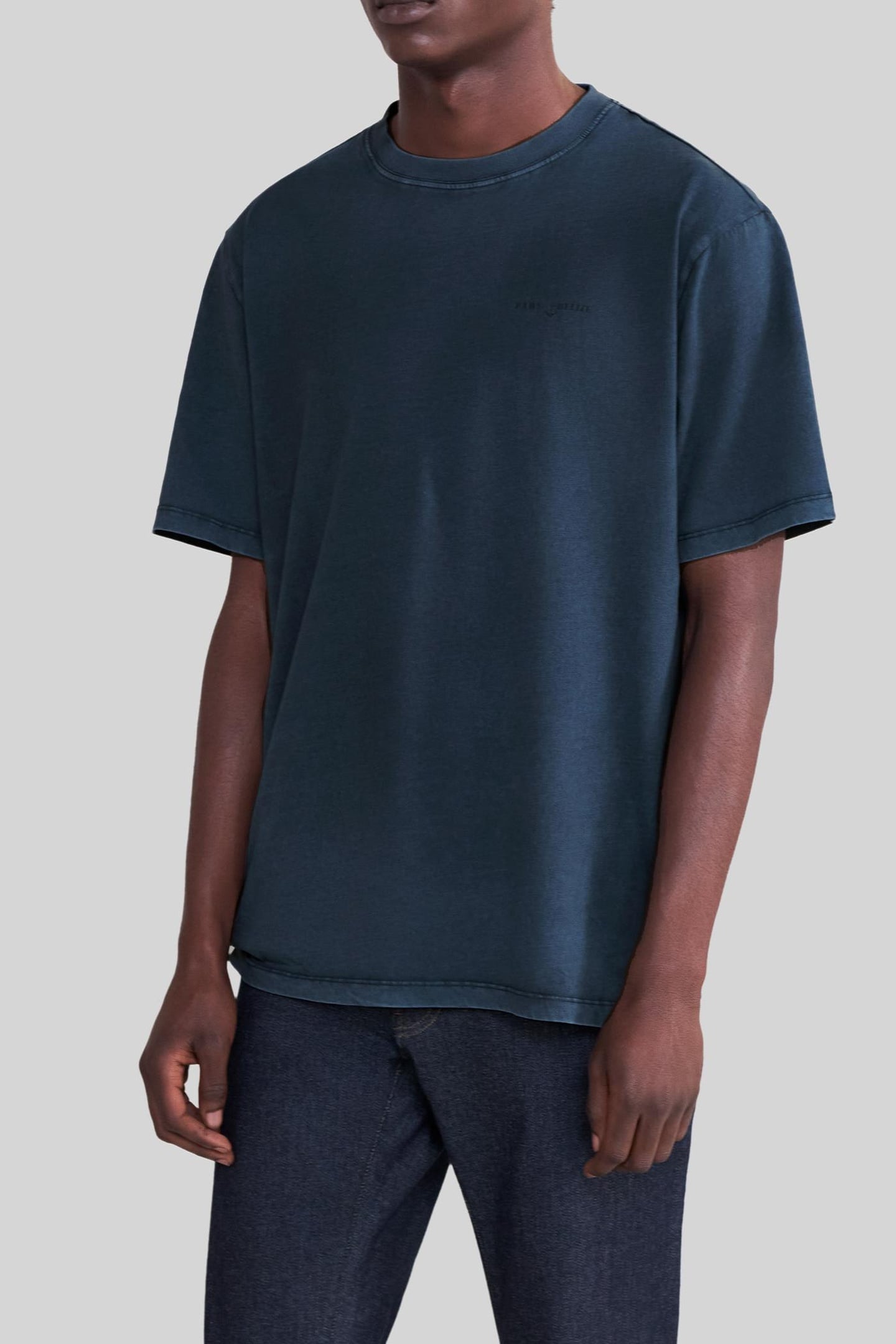 SLATE T-SHIRT WITH SLOGAN AND ANCHOR ON CHEST 3
