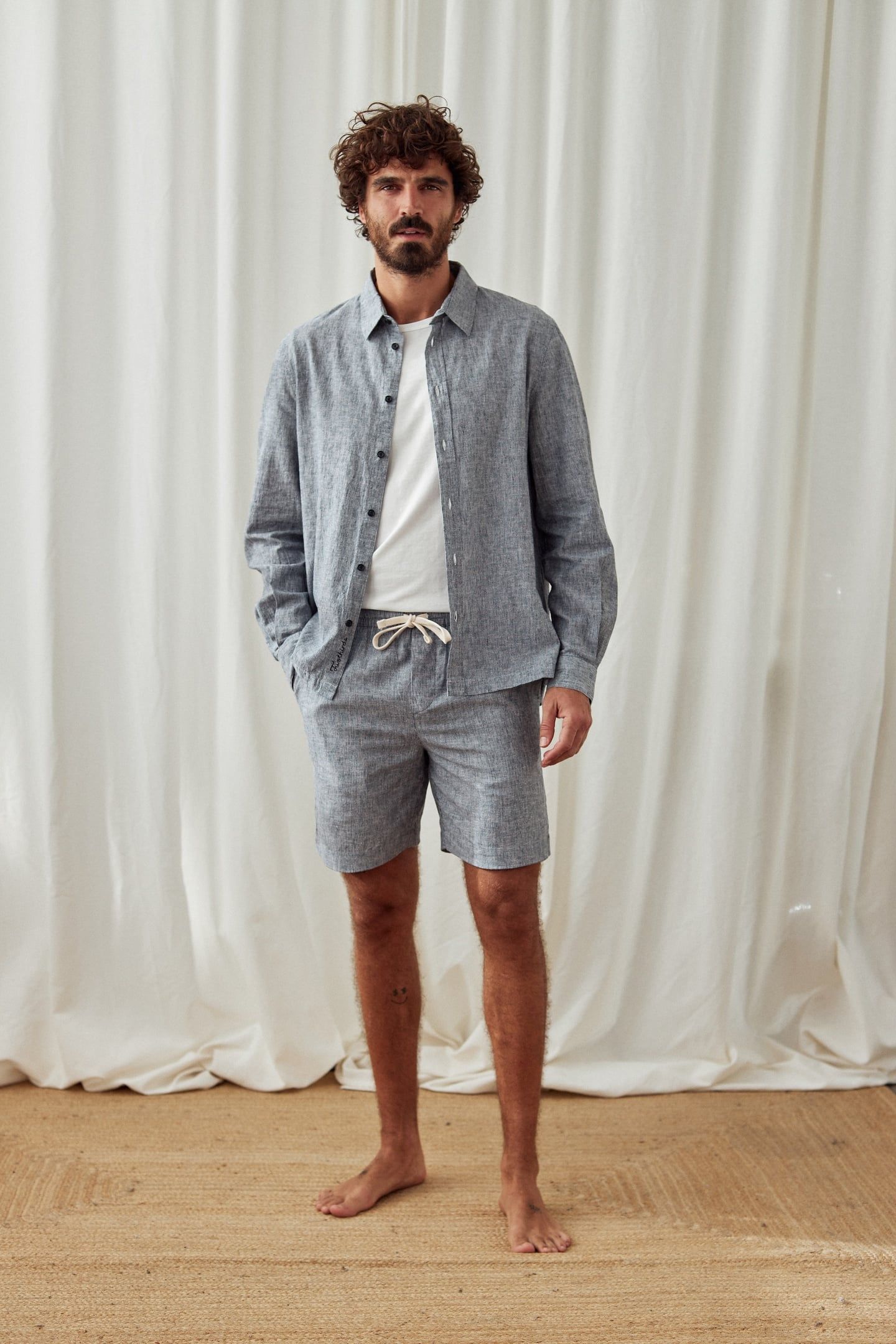 ALACRAN SHIRT NAVY STRIPES 1