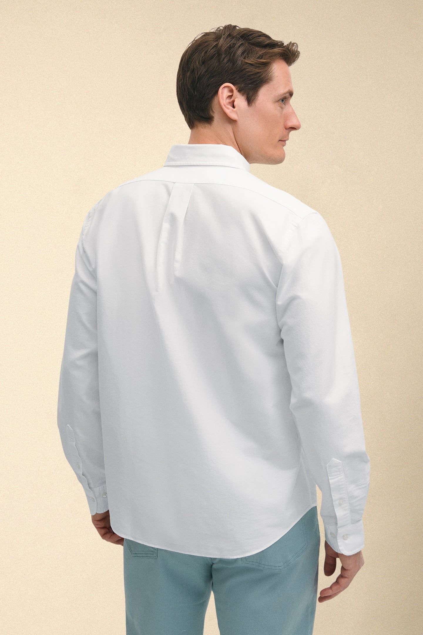 REGULAR FIT OXFORD FRIDAY SHIRT WITH BUTTON DOWN COLLAR WHIT 3