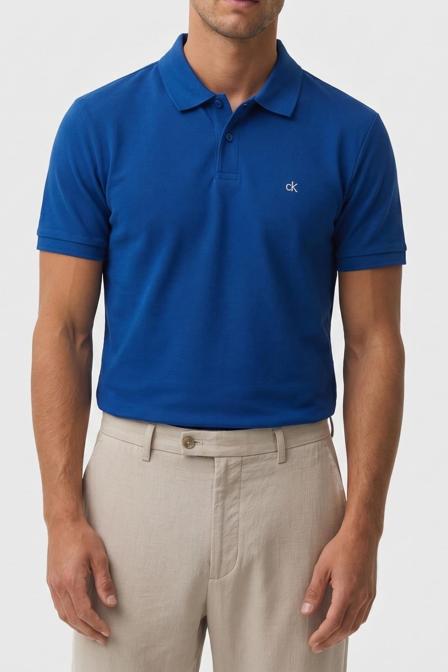 SS MONOGRAM PIQUE POLO CHASE BLUE 1