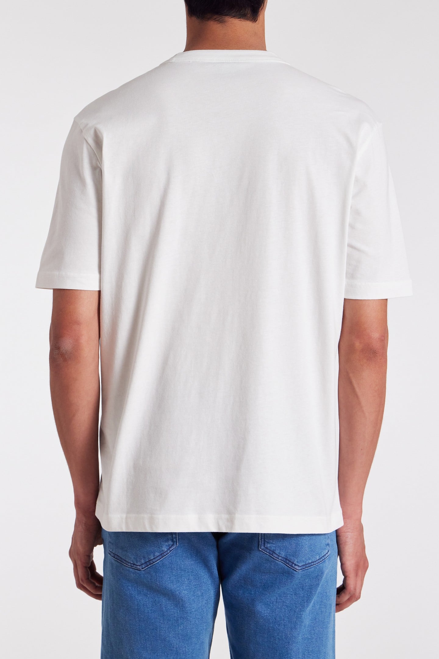 MENS SS TSHIRT LINEAR SKULL OFF WHITE 2