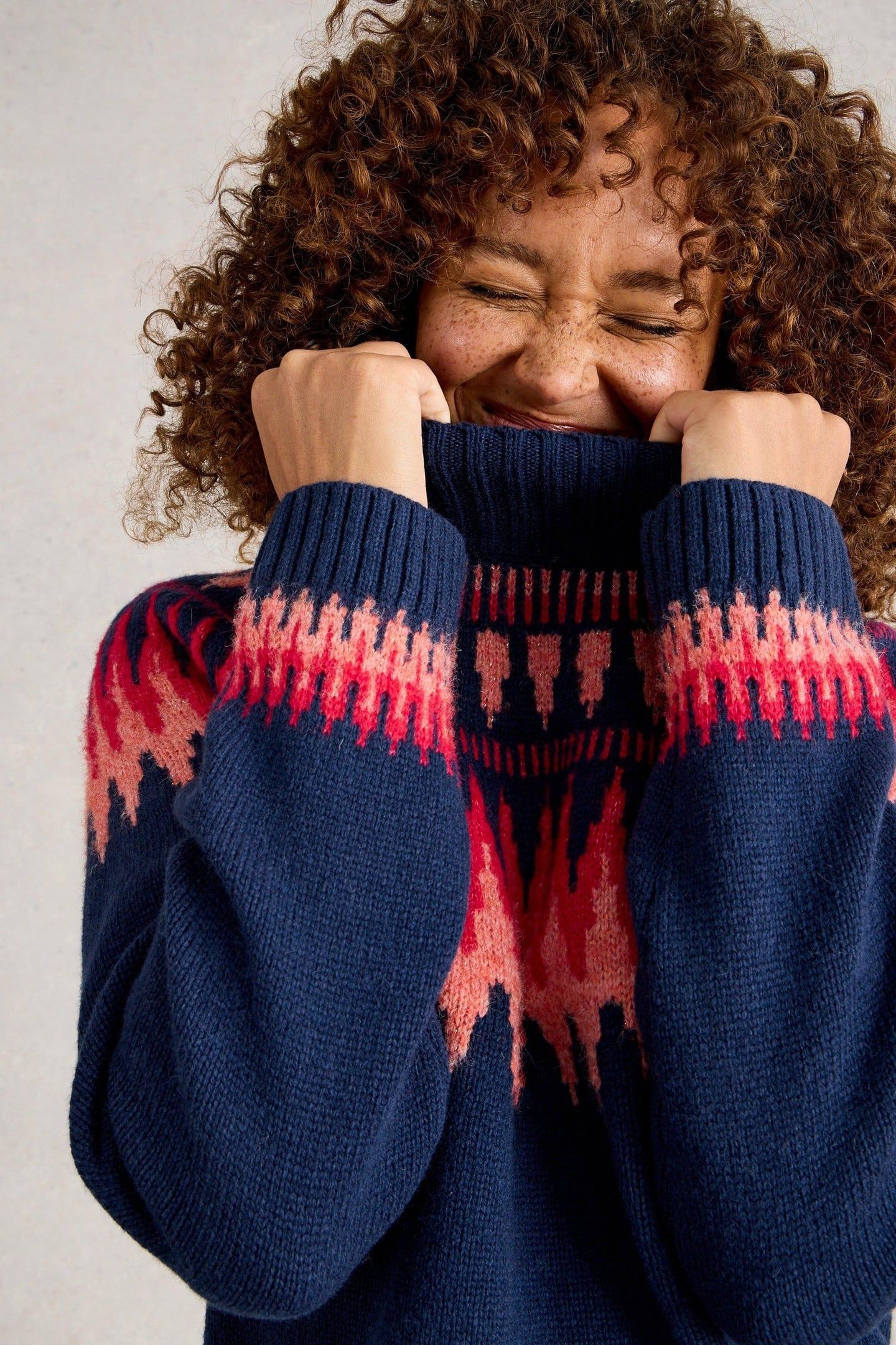 FIONA FAIRISLE JUMPER NAVY MULTI 2
