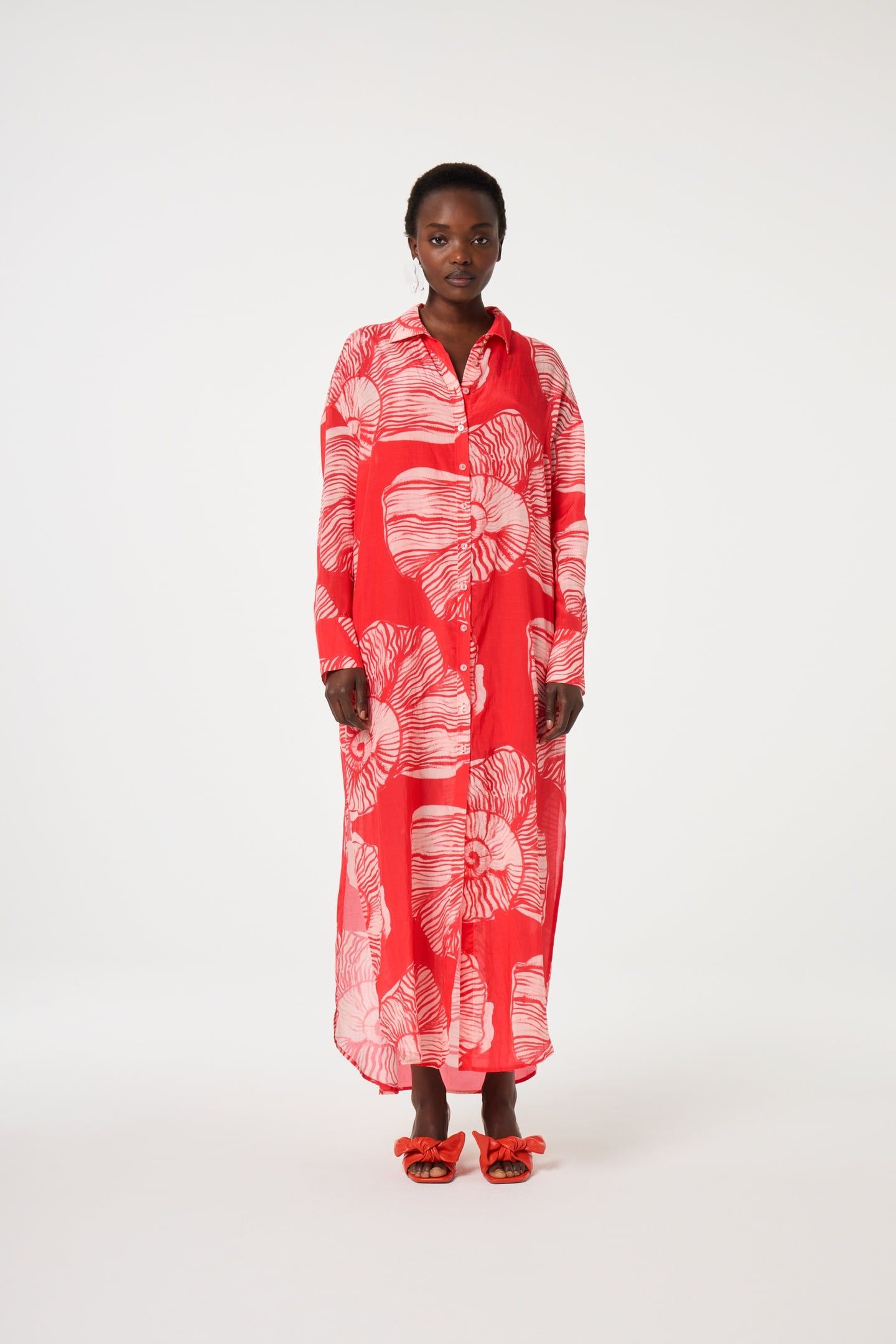 DENIS DRESS WARM WHITE/TROPICAL 2