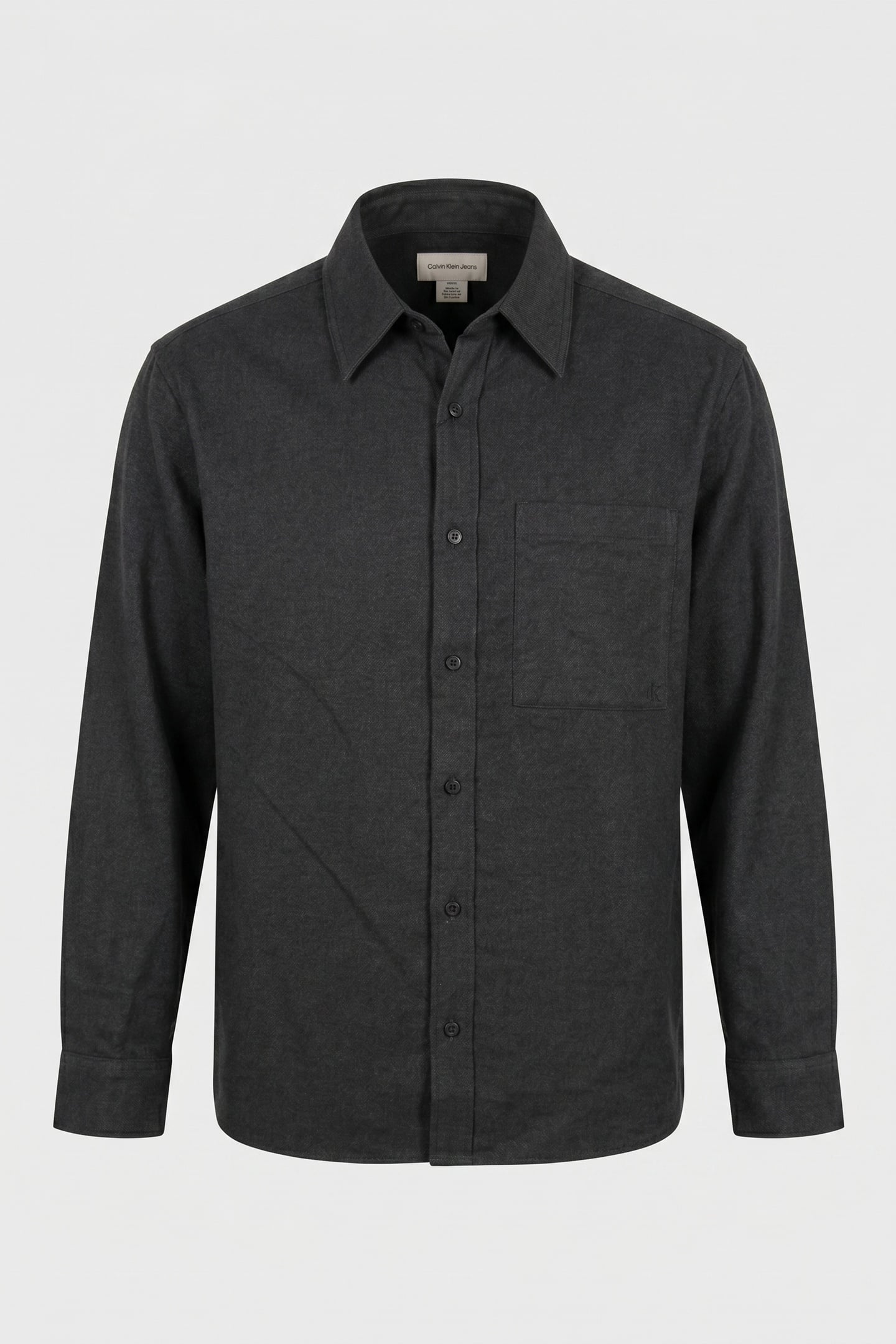 LS MELANGE FLANNEL SHIRT BLACK 3