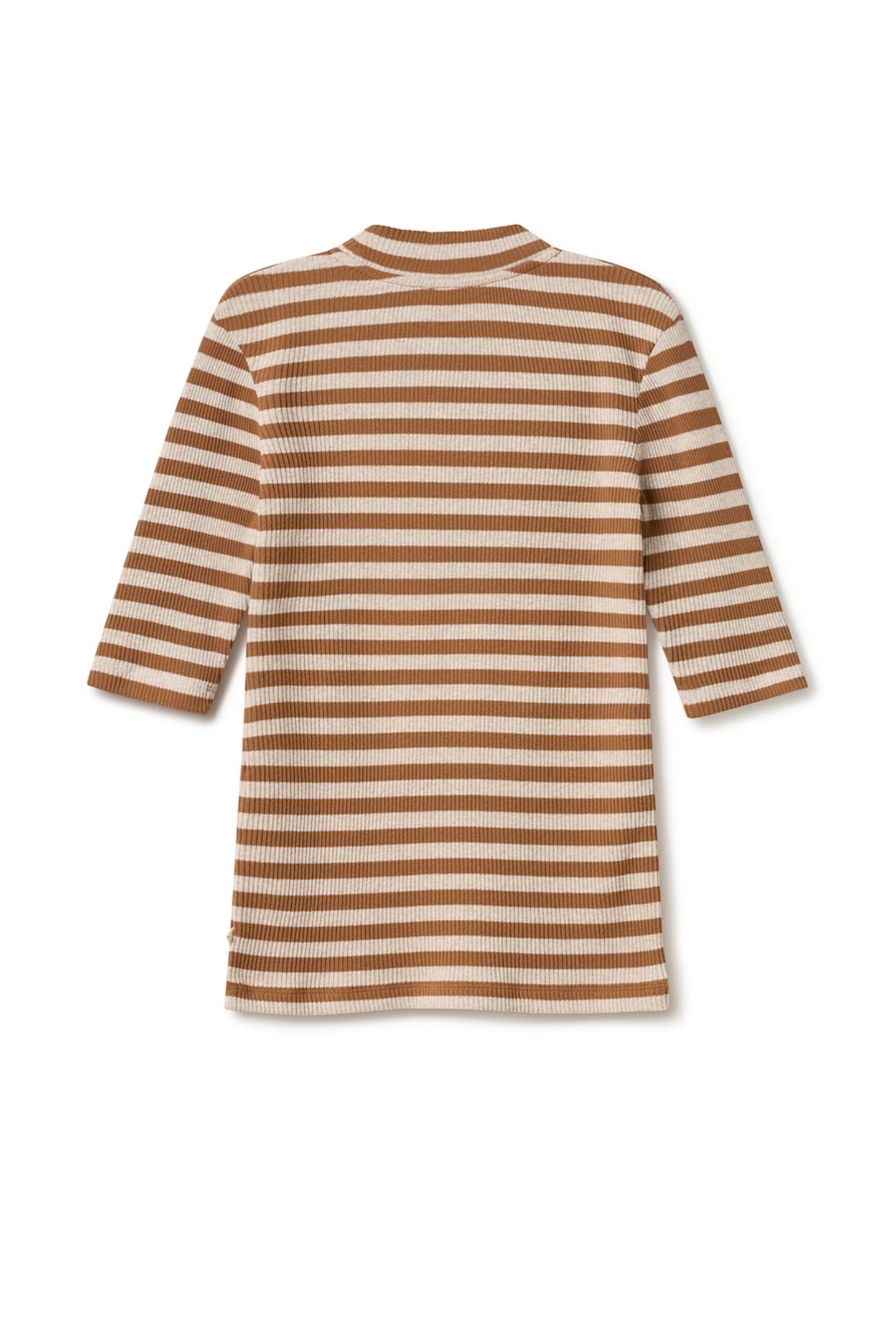 LEVITHA T-SHIRT CARAMEL STRIPES 3