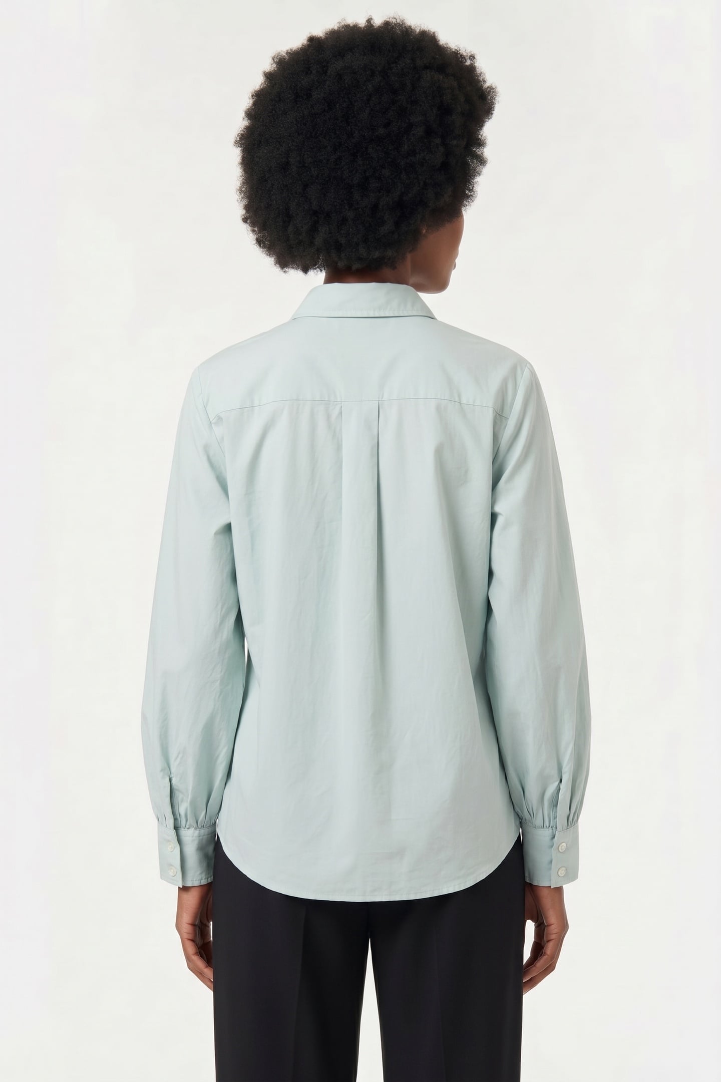 BALLOON SLEEVE SHIRT COTTON SAGE 2
