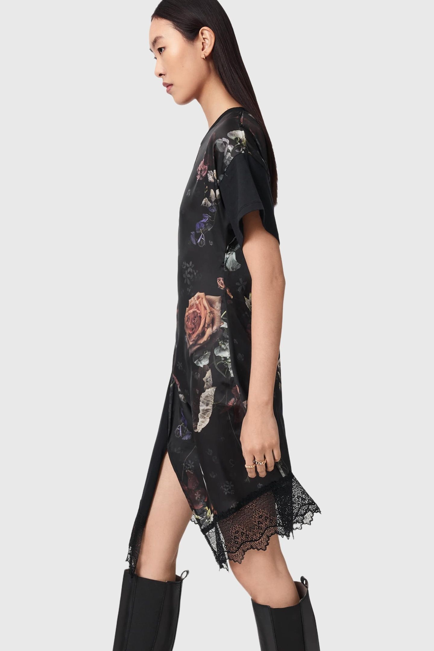 LANA LACE DRESS HAZE BLACK 5