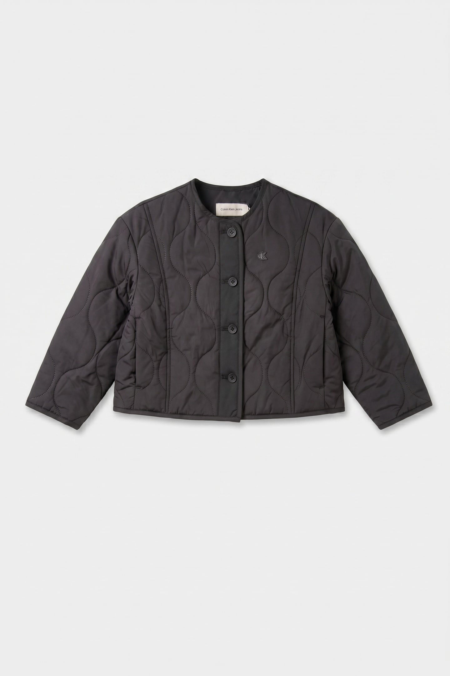 GIRLS QUILTED JACKET BLACK 1