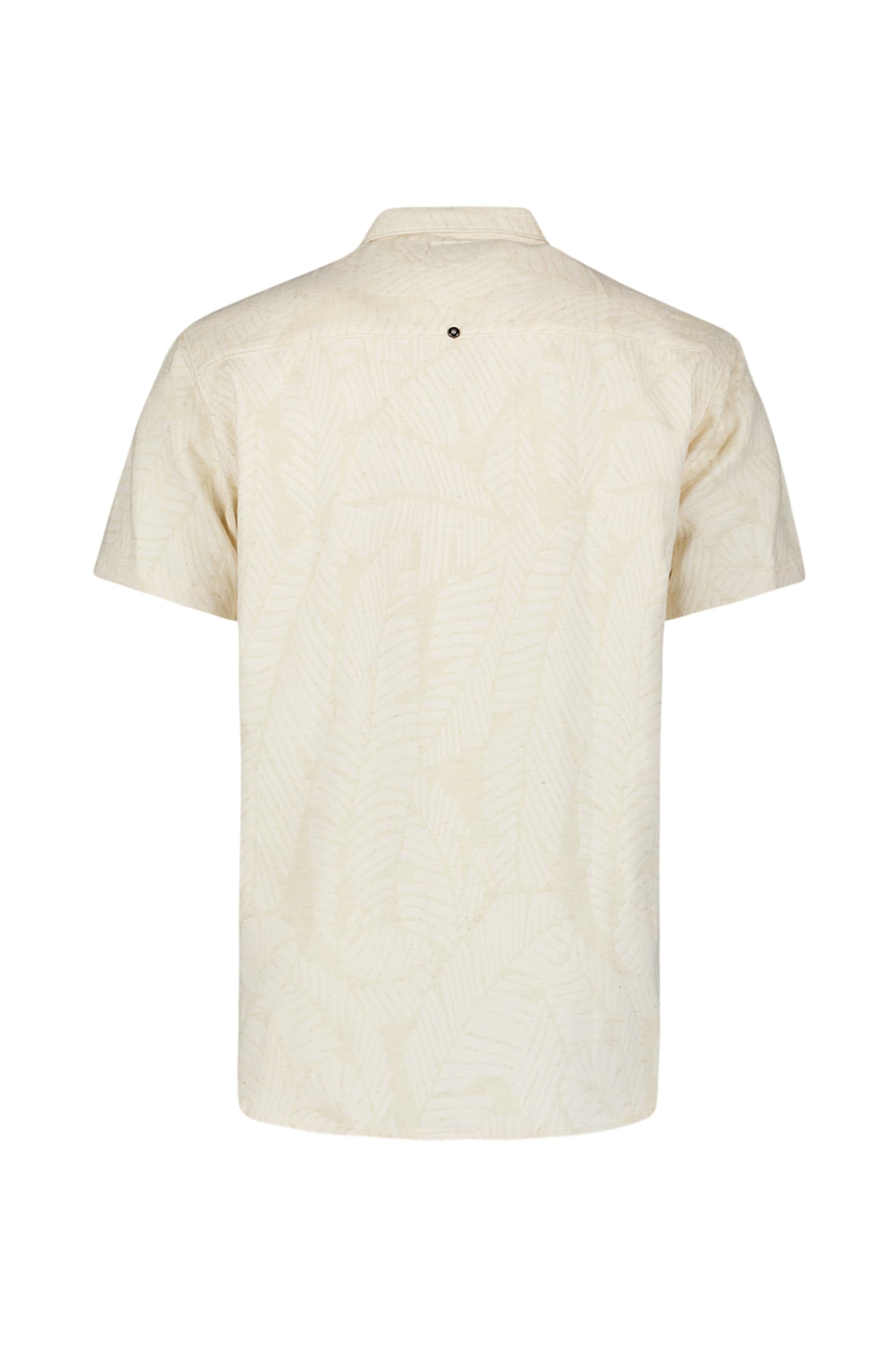 SHIRT SHORT SLEEVE REVERS COLLAR LEAVES JACQUARD WITH LINEN 2