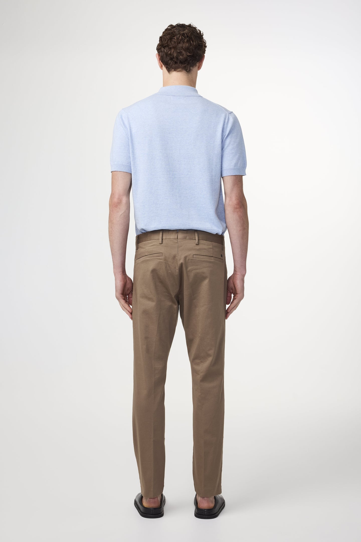NN07 THEO CHINO BROWN REGULAR FIT TROUSERS 2