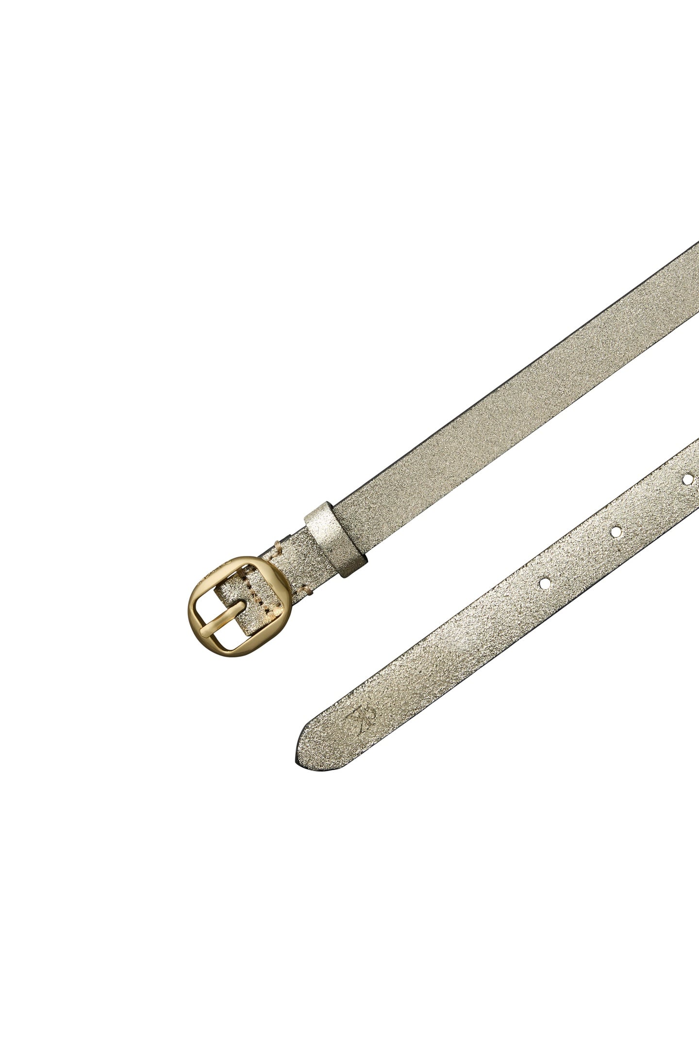 ROUND BUCKLE METAL BELT GOLD METALLIC 3