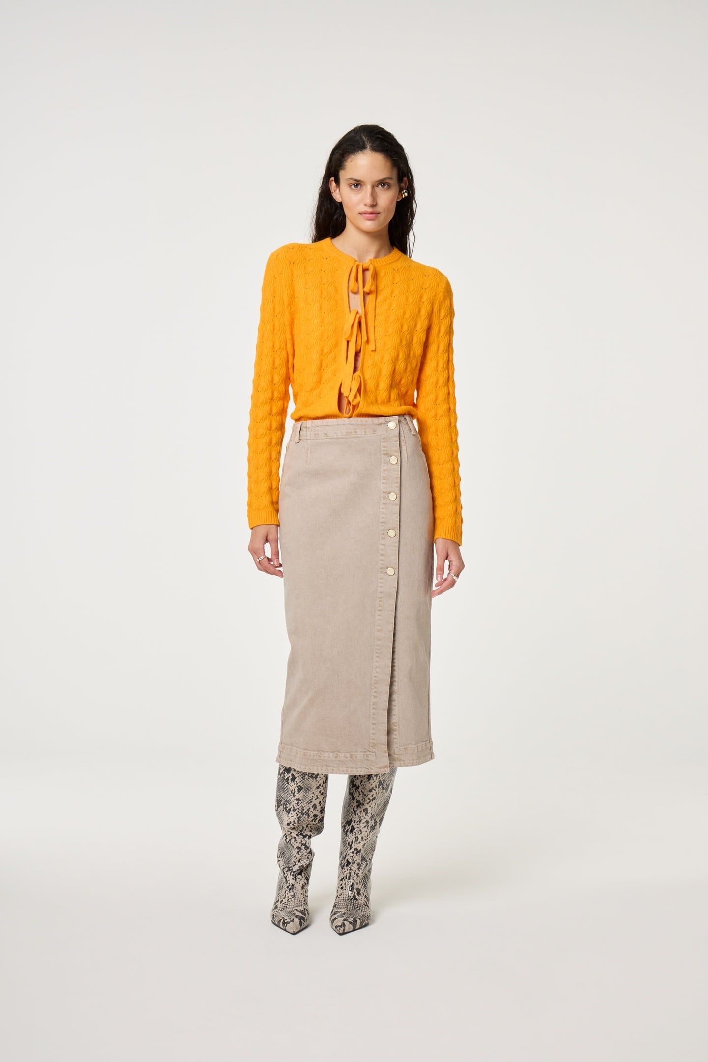 CHELSEA CARDIGAN SOLAR ORANGE 2
