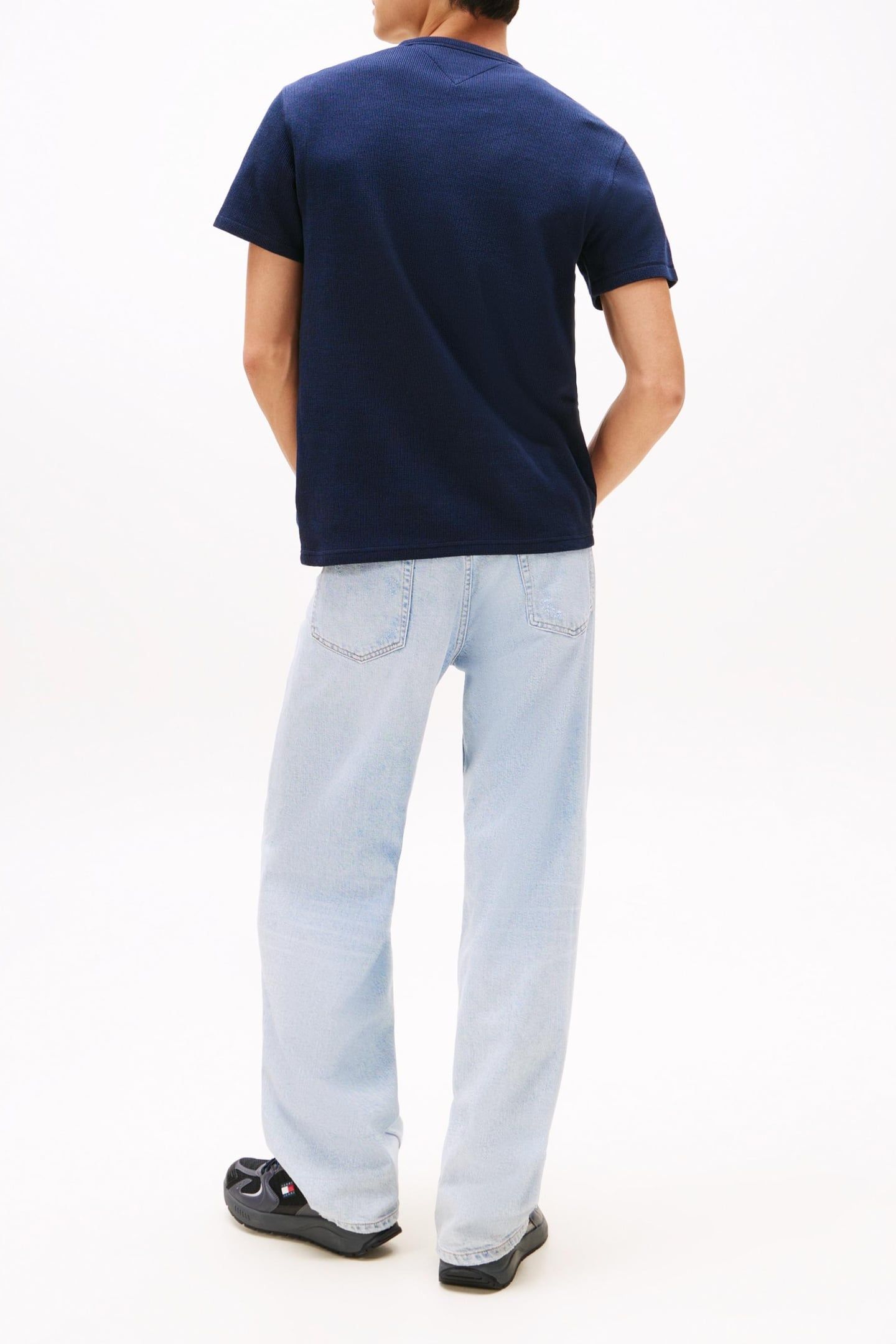 SLIM WAFFLE TEE DARK NIGHT NAVY 2