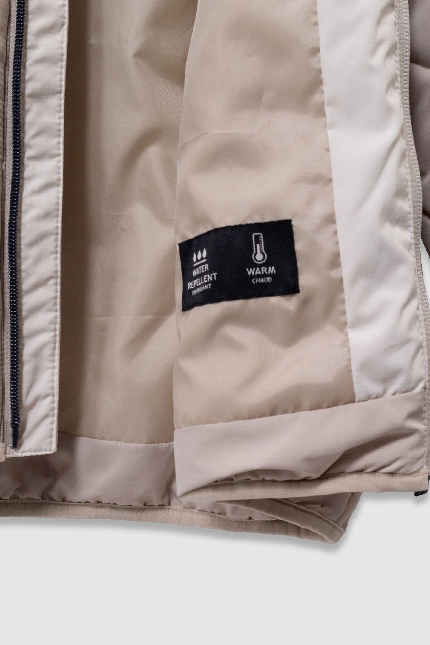 BEIGE PADDED JACKET IN TWO-TONE STRIPES 5