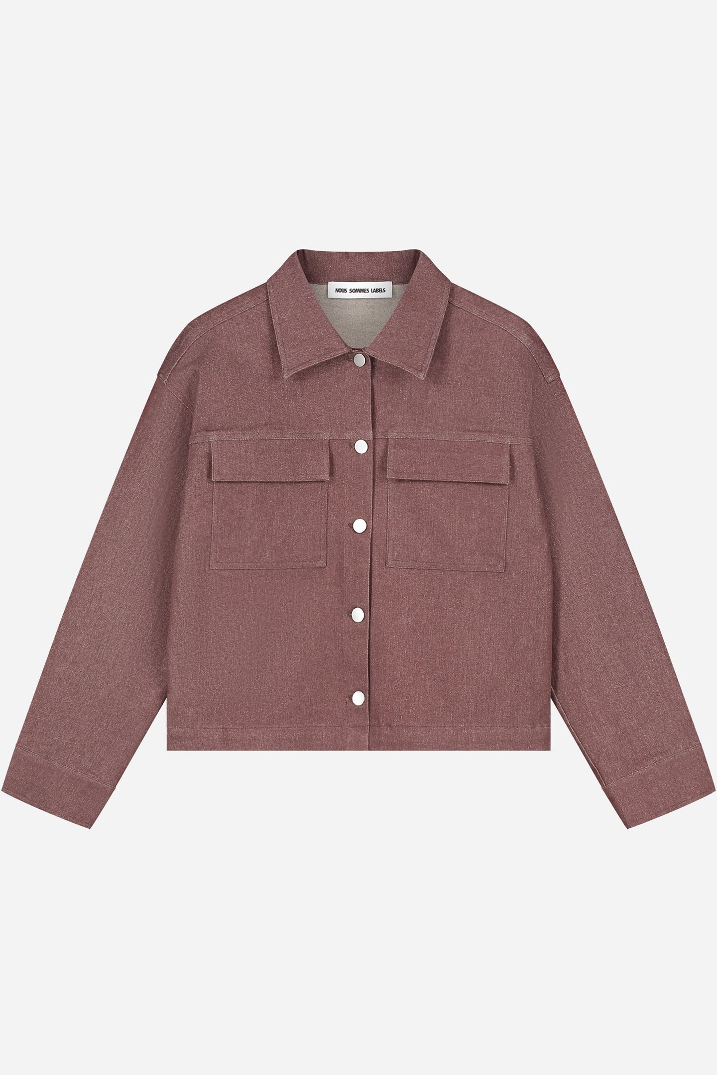 NOUS SOMMES LABELS – DANA DENIM JACKET BURGUNDY 5