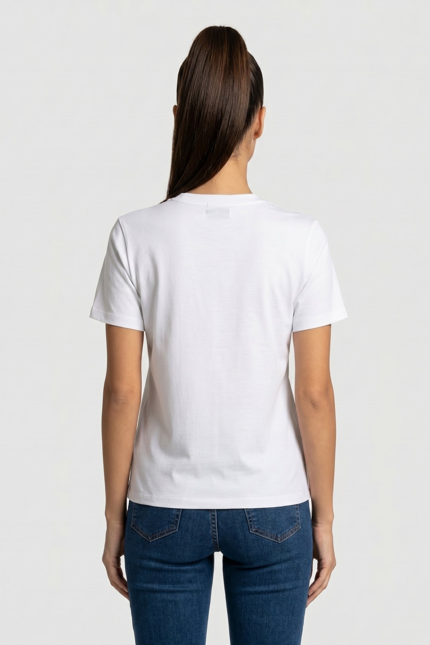 SLIM FIT T-SHIRT "BOW" ORGANIC WHITE 3