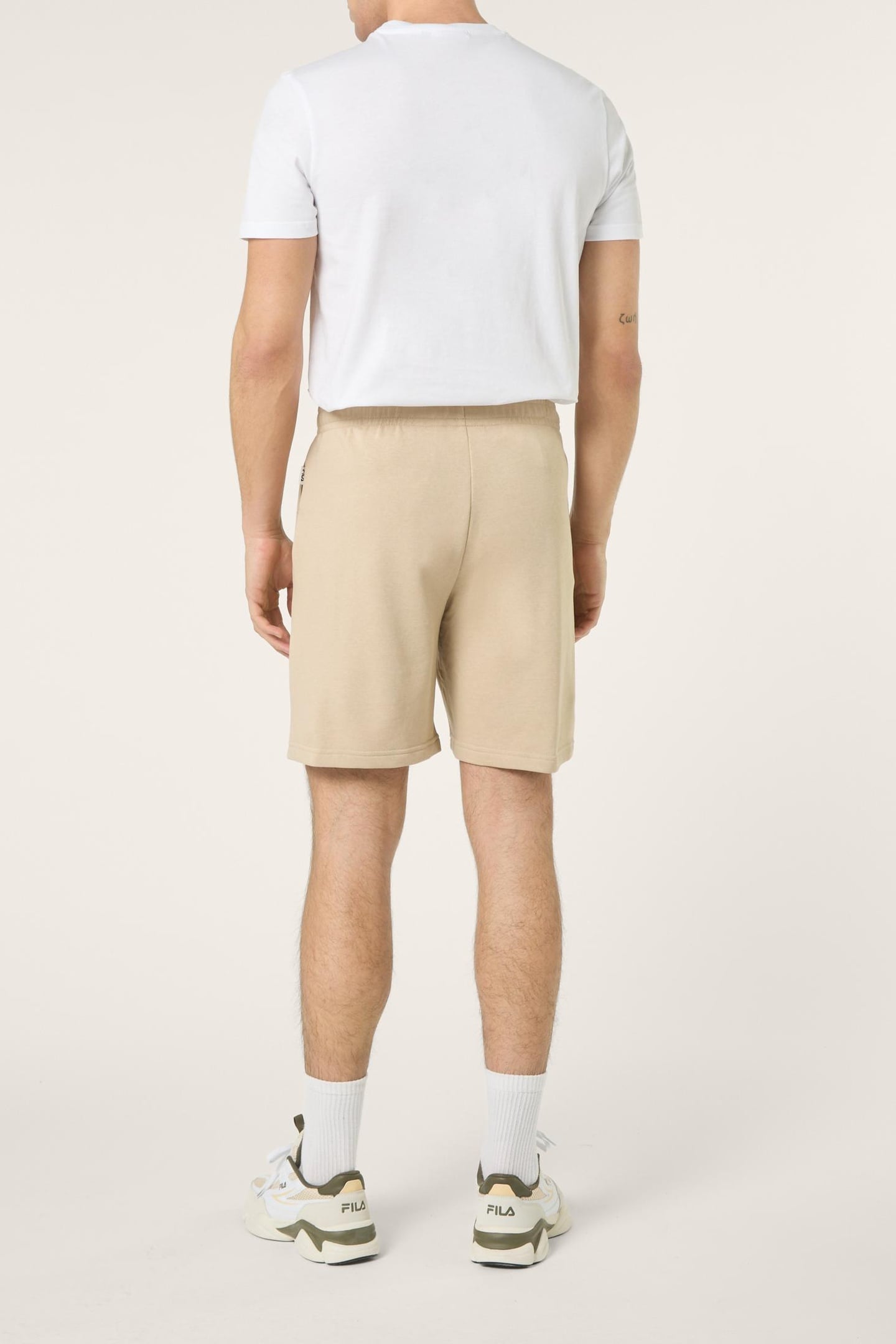 RIFREDI REGULAR GRAPHIC SWEAT SHORTS WHITE PEPPER 3