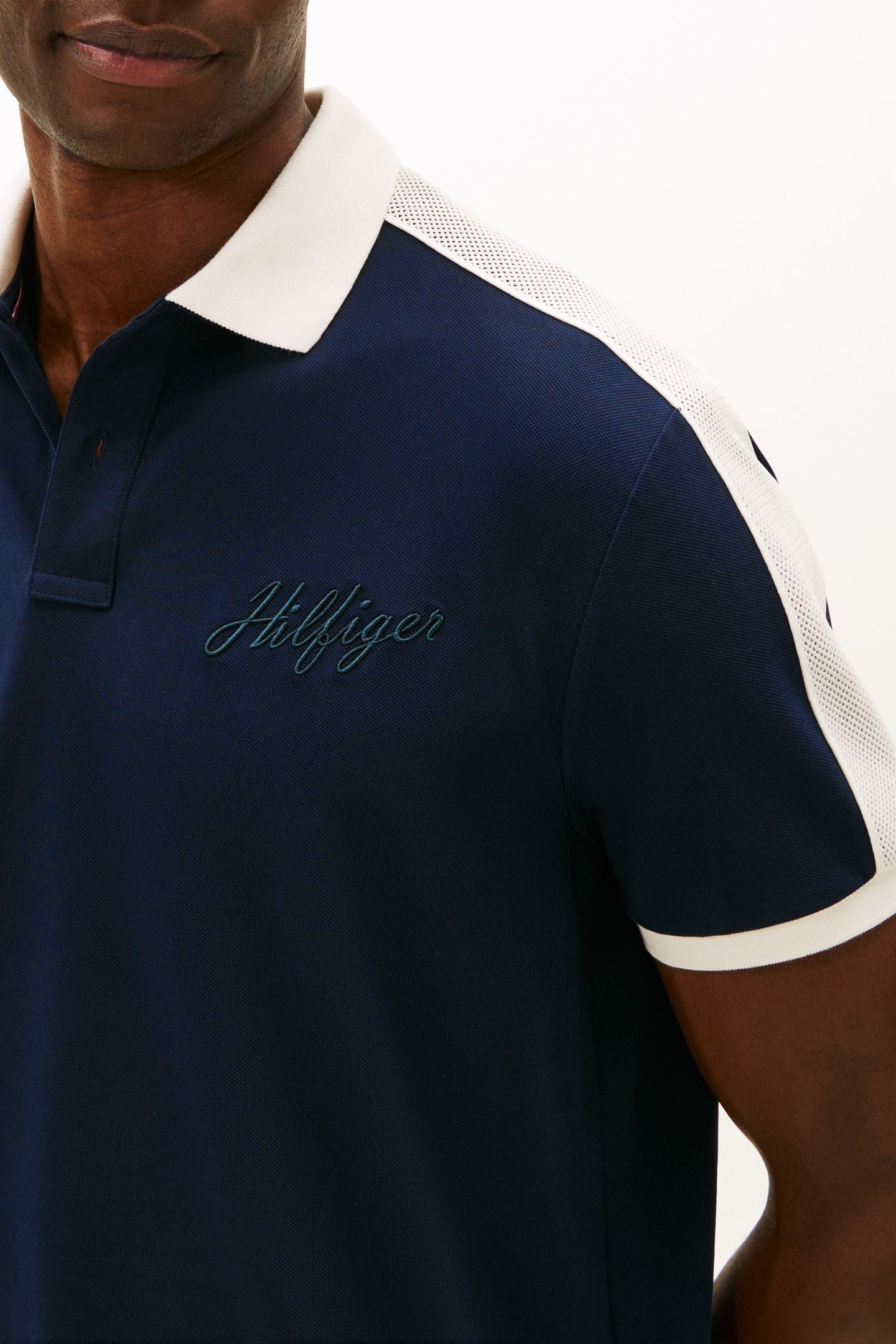 MESH DETAIL CLASSIC POLO DARK NIGHT NAVY 5