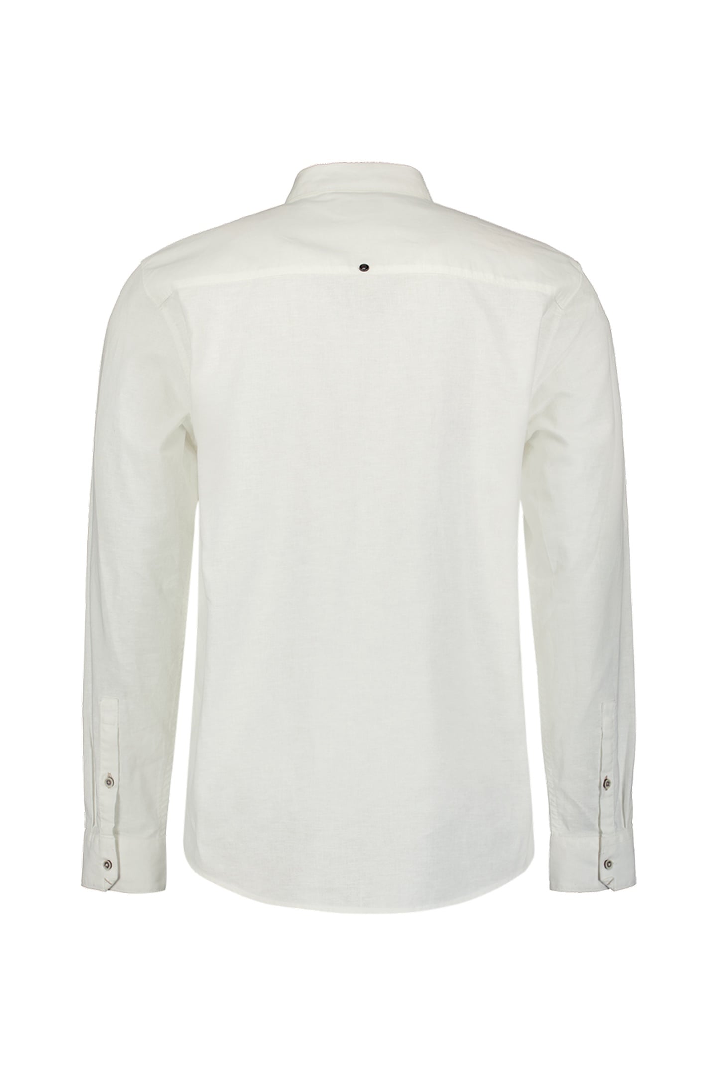 SHIRT SOLID WITH LINEN WHITE 5