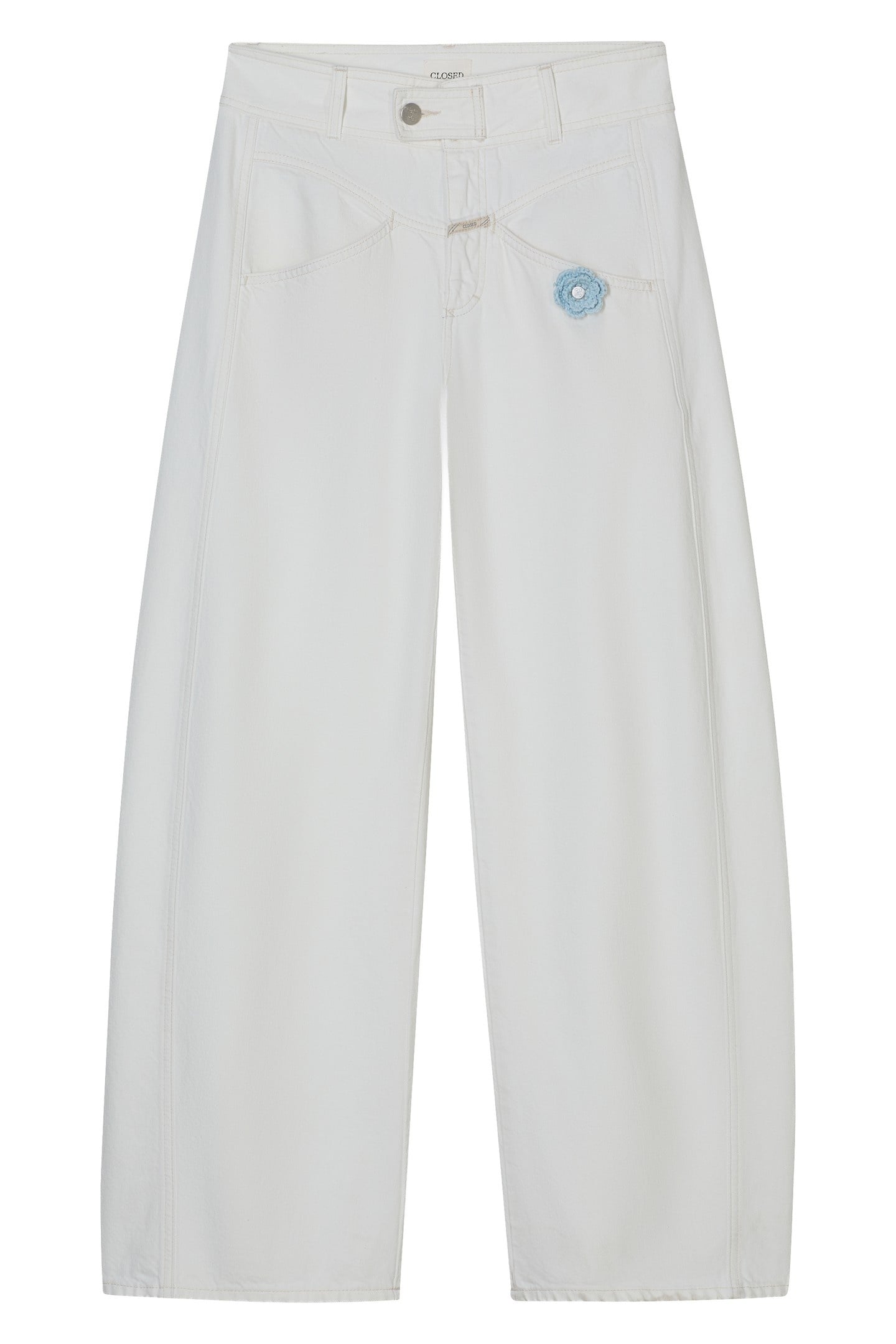 FLOWER-X PANTS ECRU 4