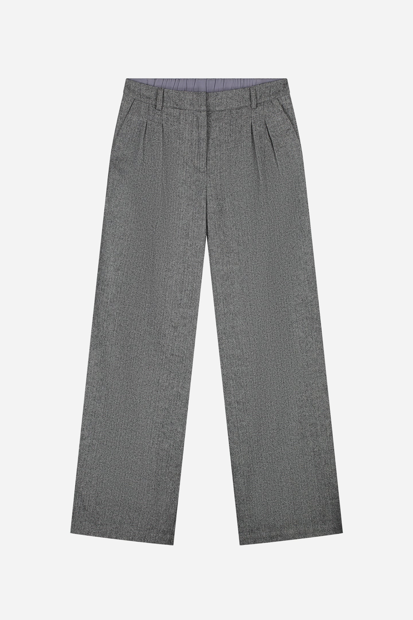 NOUS SOMMES LABELS – JOSIE HERRINGBONE PANTS GREY 3
