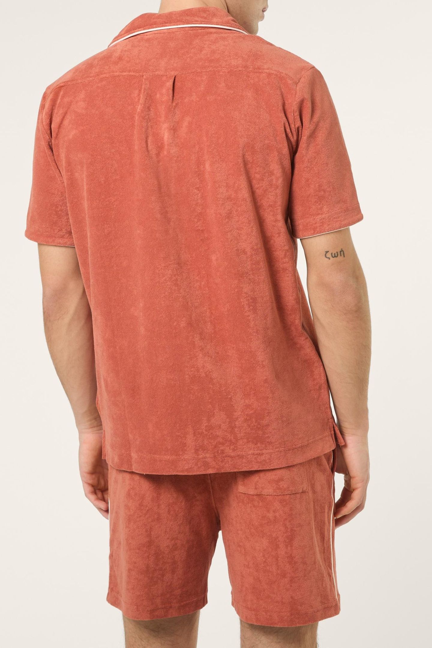 EMPOLI RELAXED TOWELLING RESORT SHIRT ETRUSCAN RED 3
