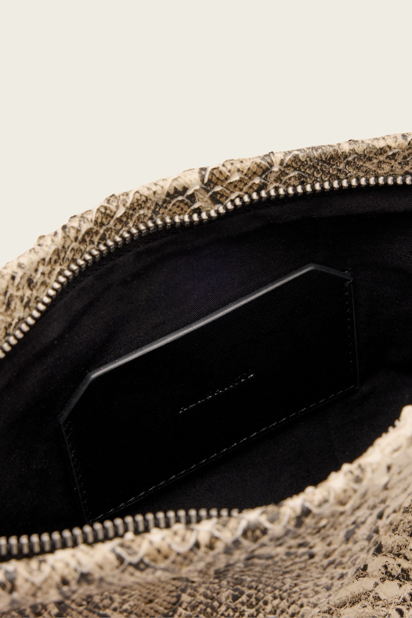 BETTINA SNAKE CLUTCH DESERT WHITE 5