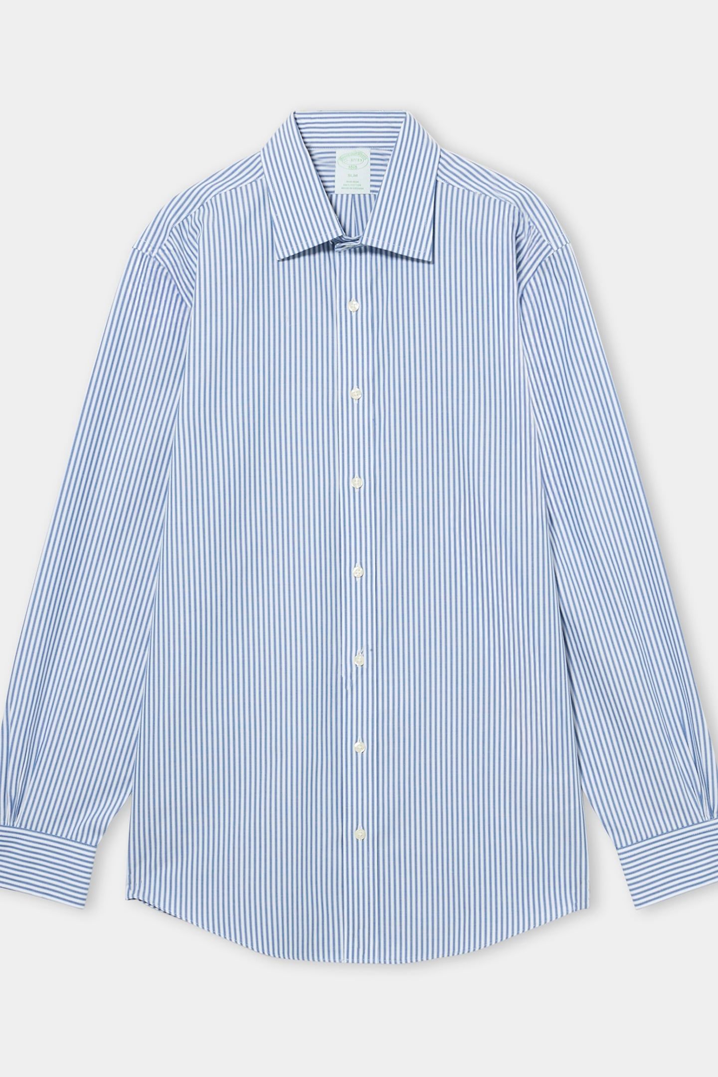 NON-IRON SLIM FIT SHIRT WITH AINSLEY COLLAR NAVY 3