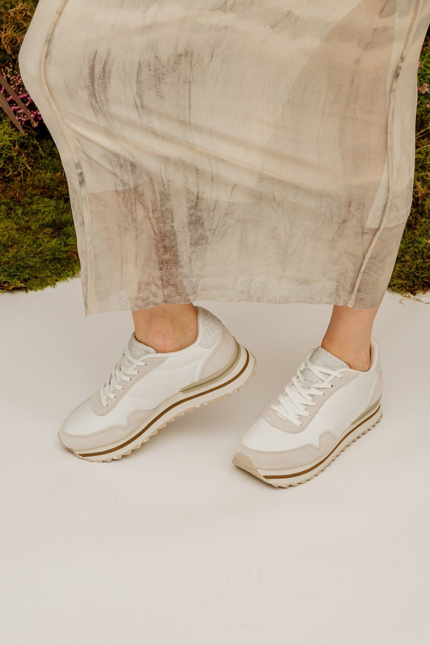 NORA III LEATHER PLATEAU BLANC DE 5