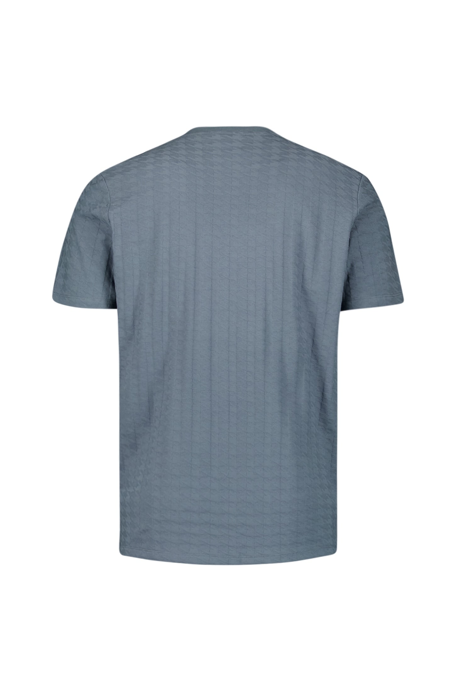 T-SHIRT CREWNECK SOLID RELIEF JACQUARD WASHED BLUE 2