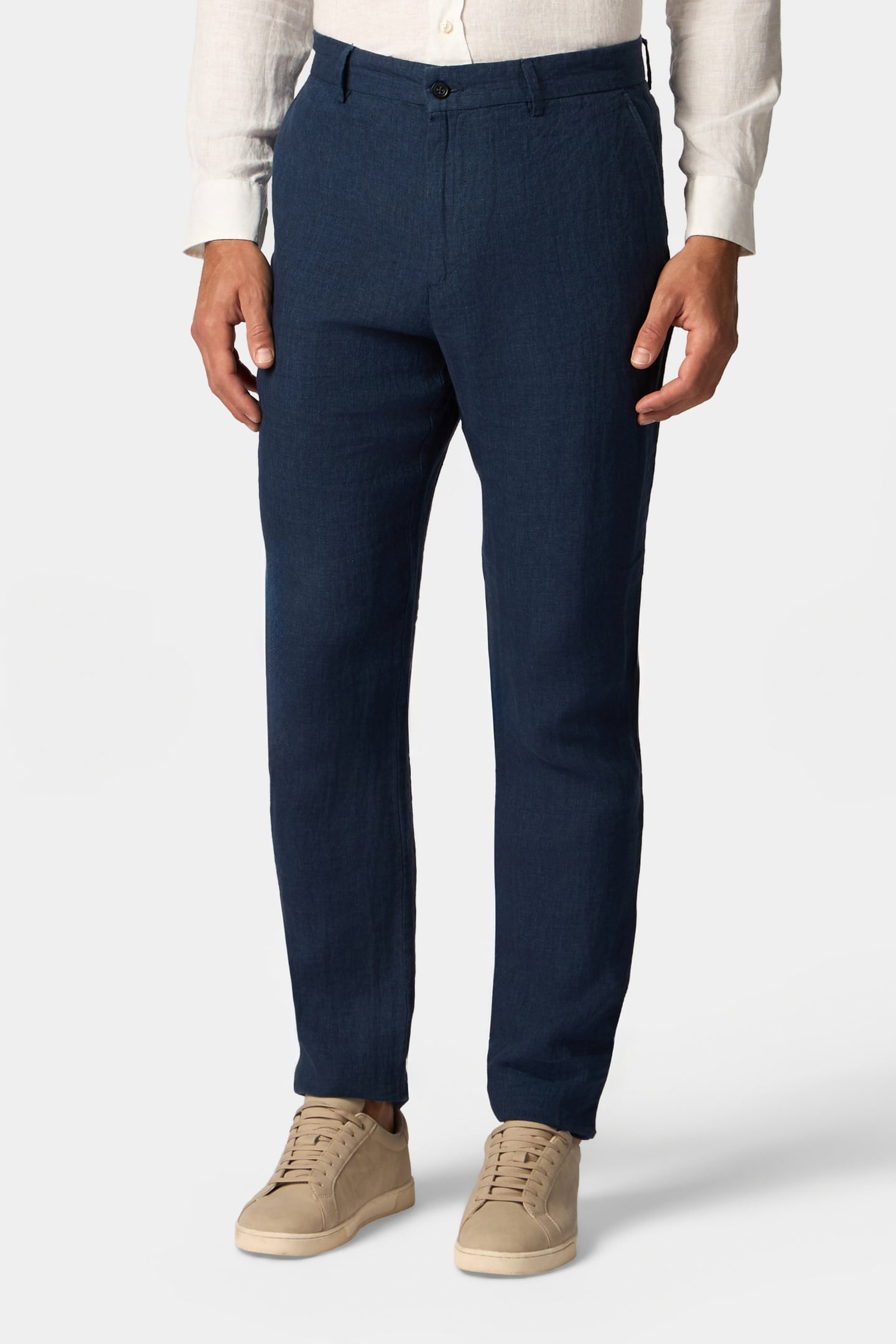 LINEN TROUSERS DARK NAVY 1