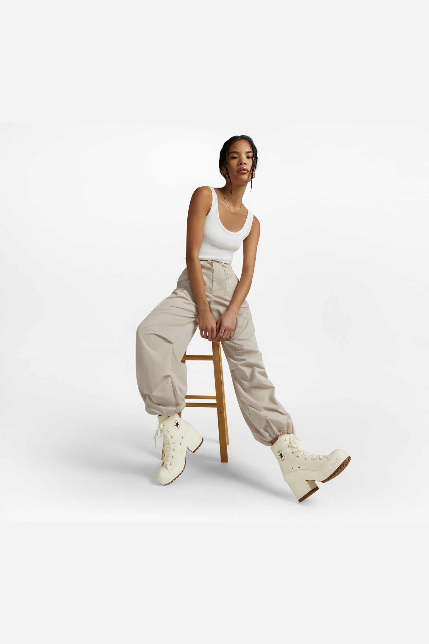 UNISEX CHUCK 70 DE LUXE HEEL HI EGRET/EGRET 5
