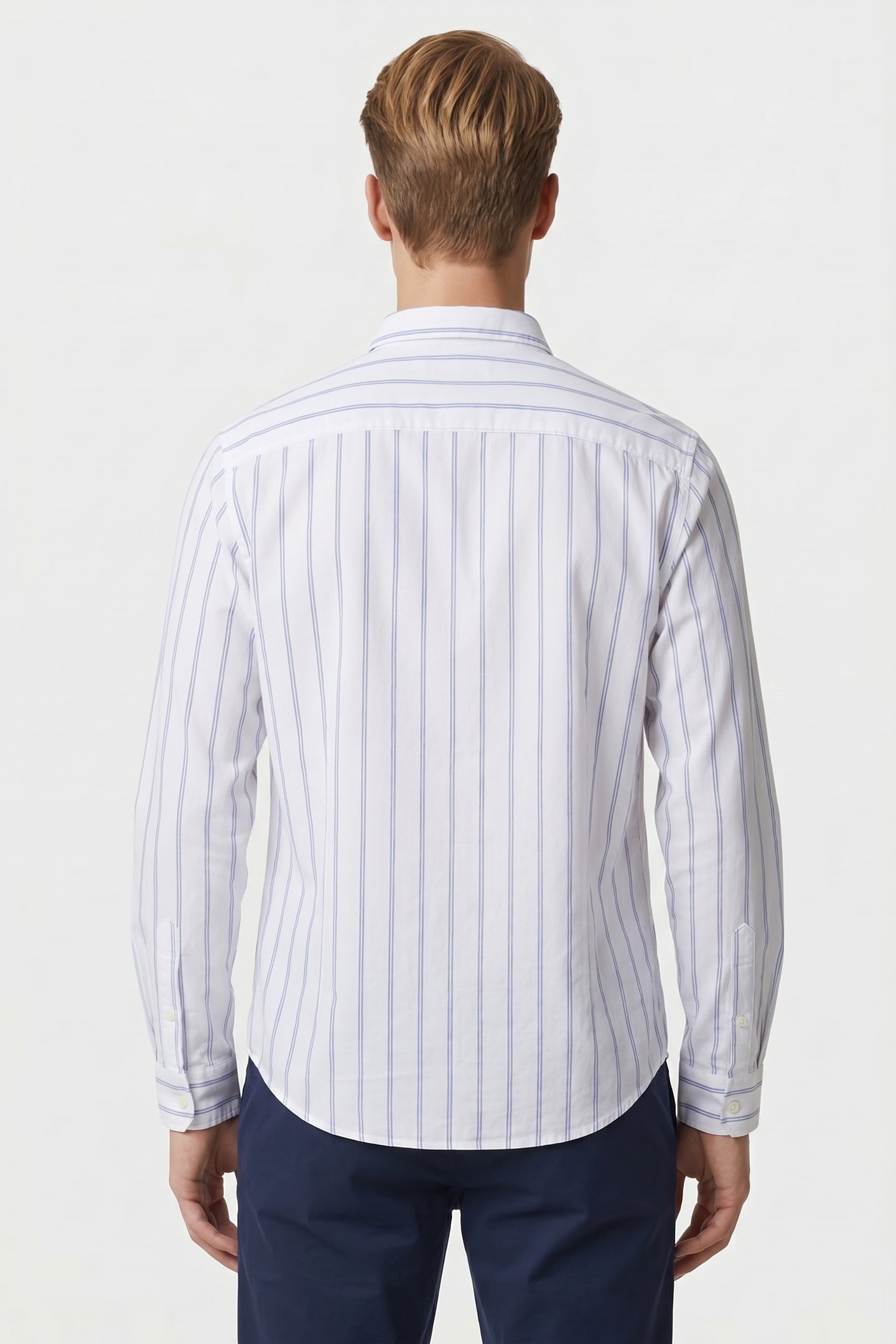 LS STRIPE OXFORD CLASSIC SHIRT BRILLIANT WHITE 2