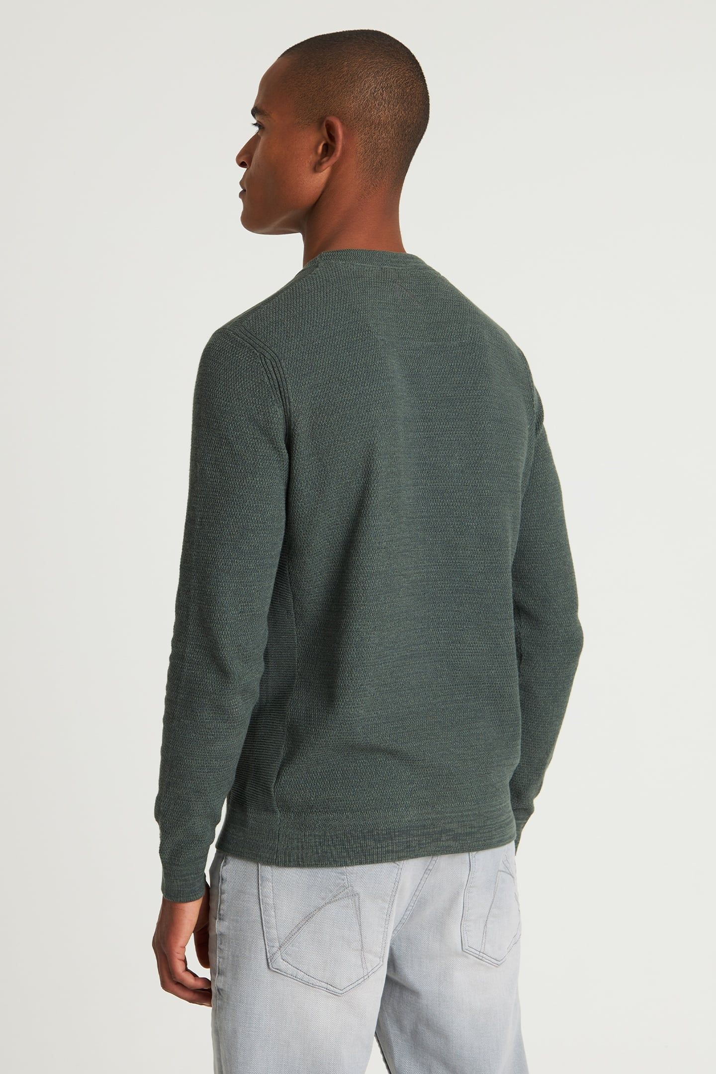 BASAL MIXED PULLOVER BALSAM GREEN 2