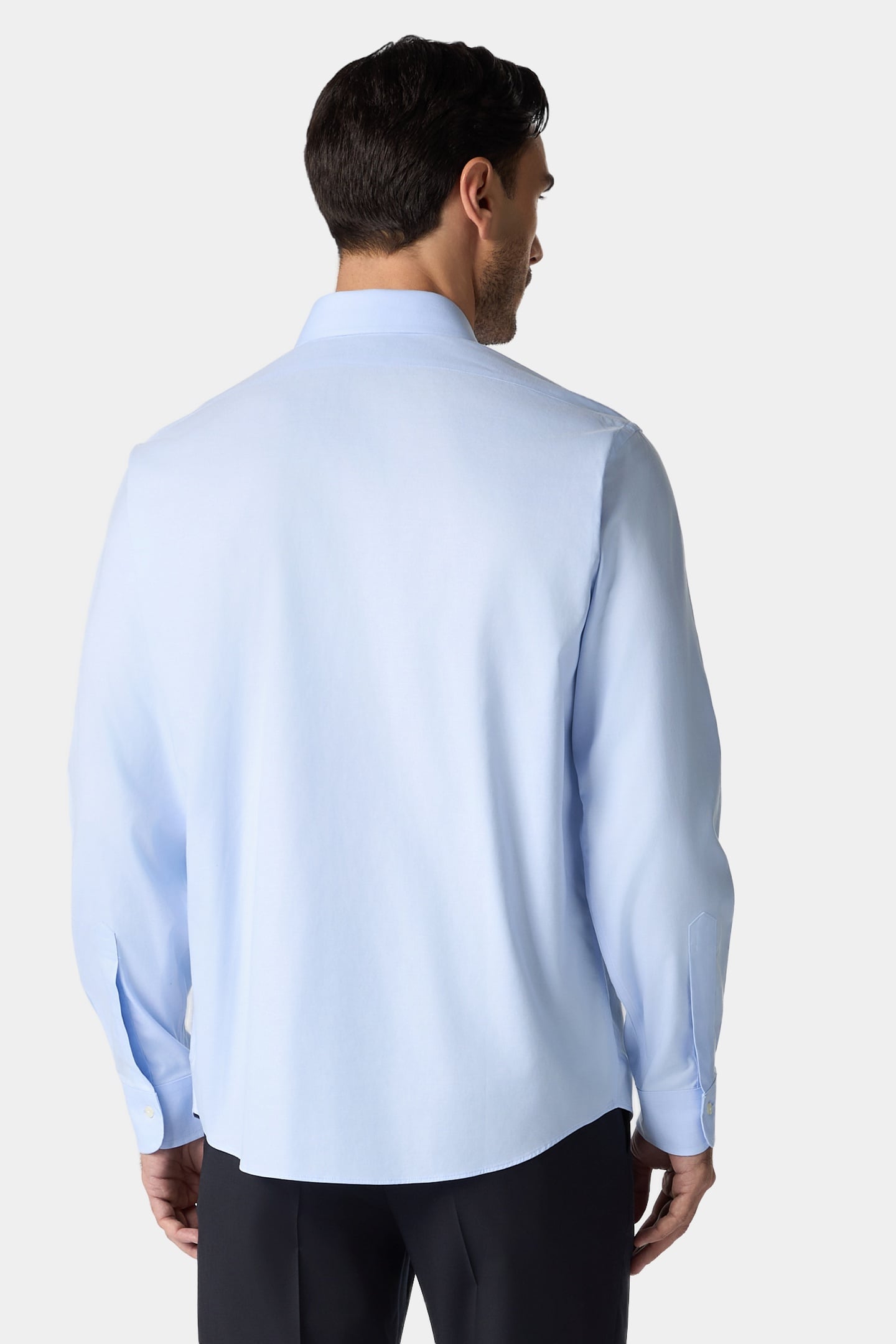 REGULAR FIT NON-IRON STRETCH PINPOINT SHIRT WITH AINSLEY COL 3