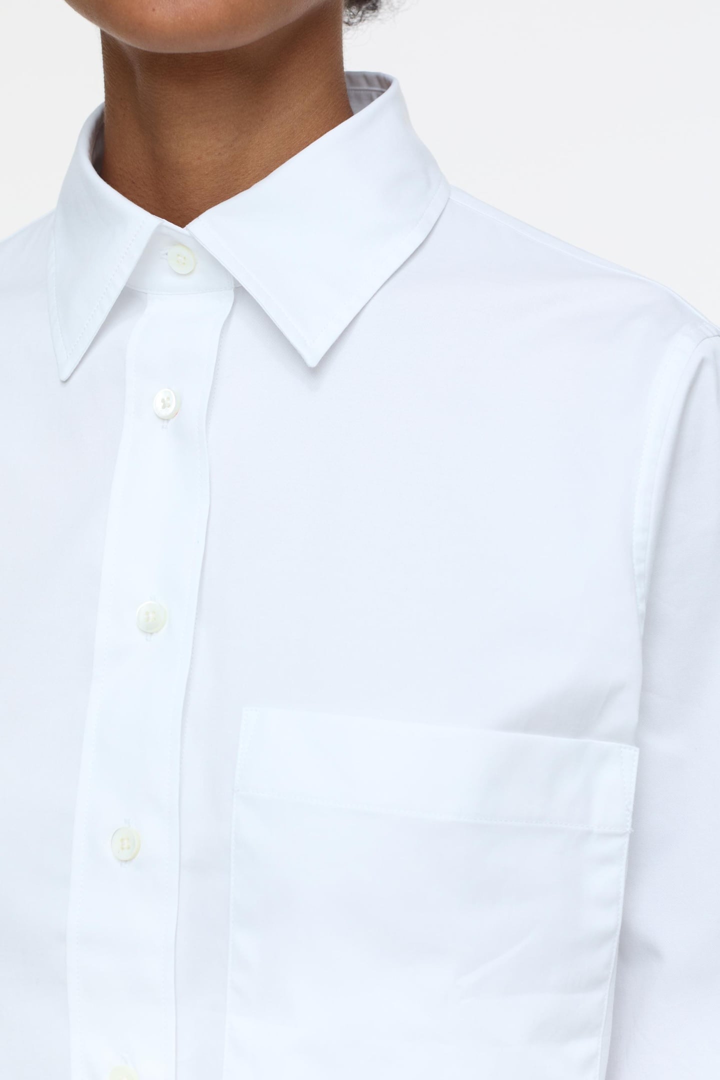CROPPED CLASSIC SHIRT WHITE 4