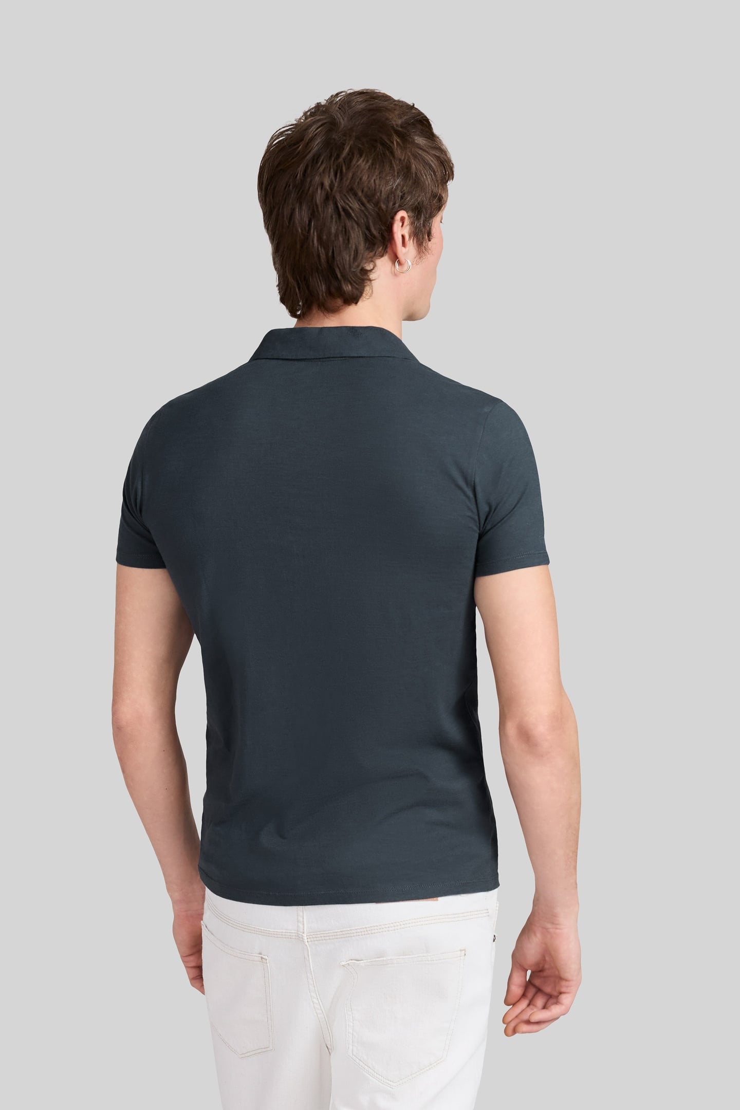 SLATE ORGANIC SLUB COTTON ESSENTIAL T-SHIRT 2