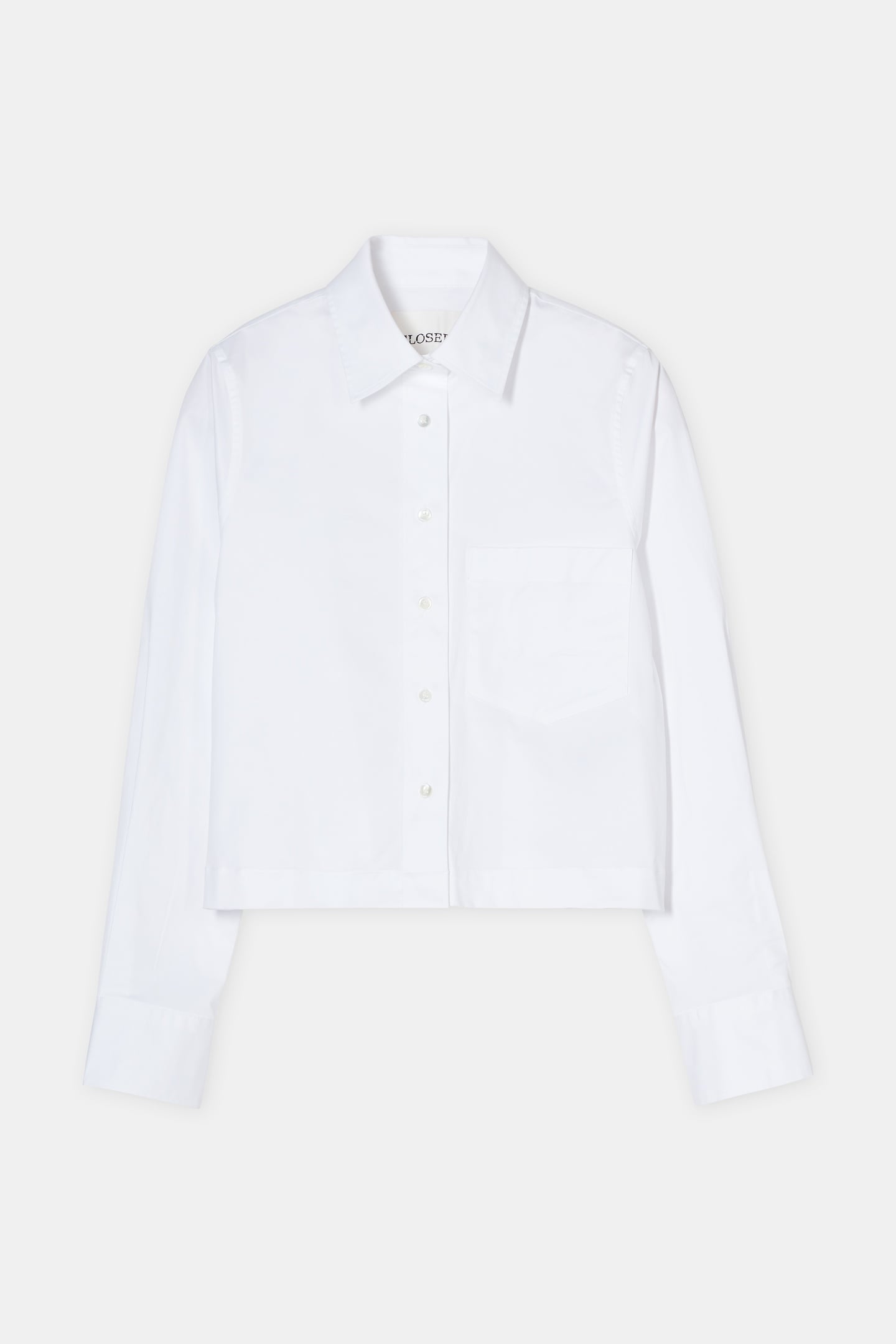 CROPPED CLASSIC SHIRT WHITE 1
