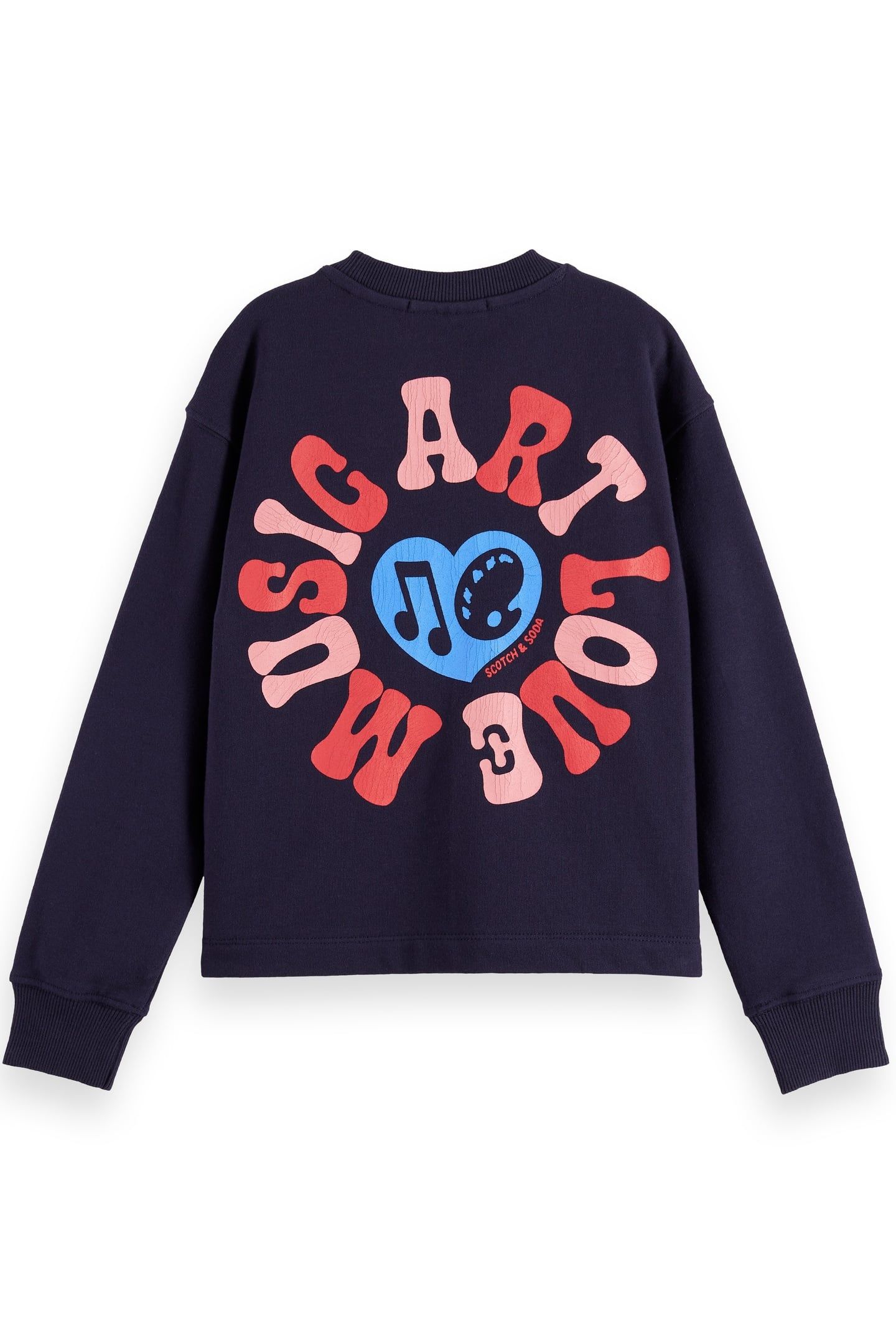GIRL RELAXED-FIT SWEATSHIRT WITH FRONT AND BACK ARTWORK SKY  2